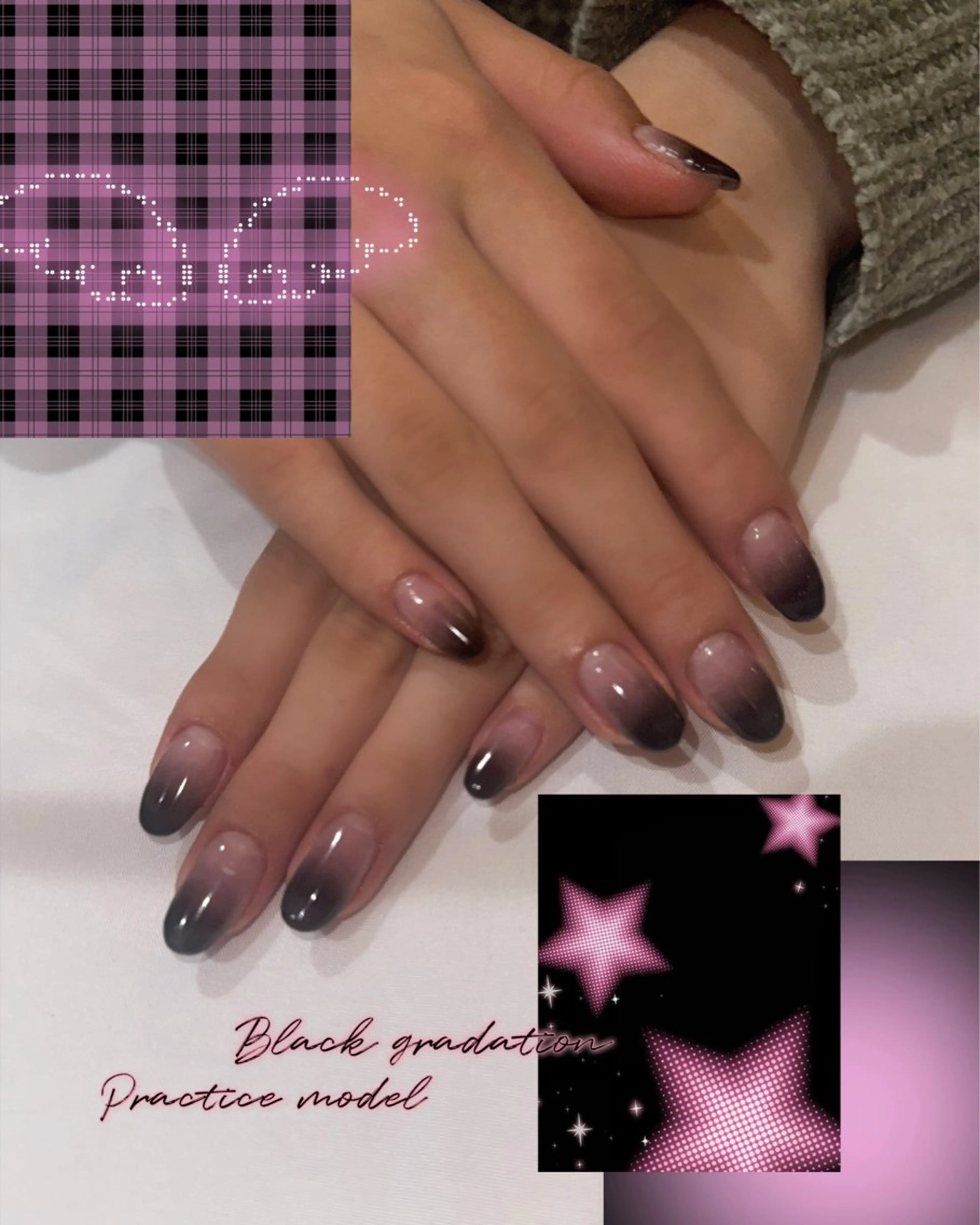 ネイル クリアネイル ジェルネイル グラデーション Angelique 田中/高崎のネイルデザイン