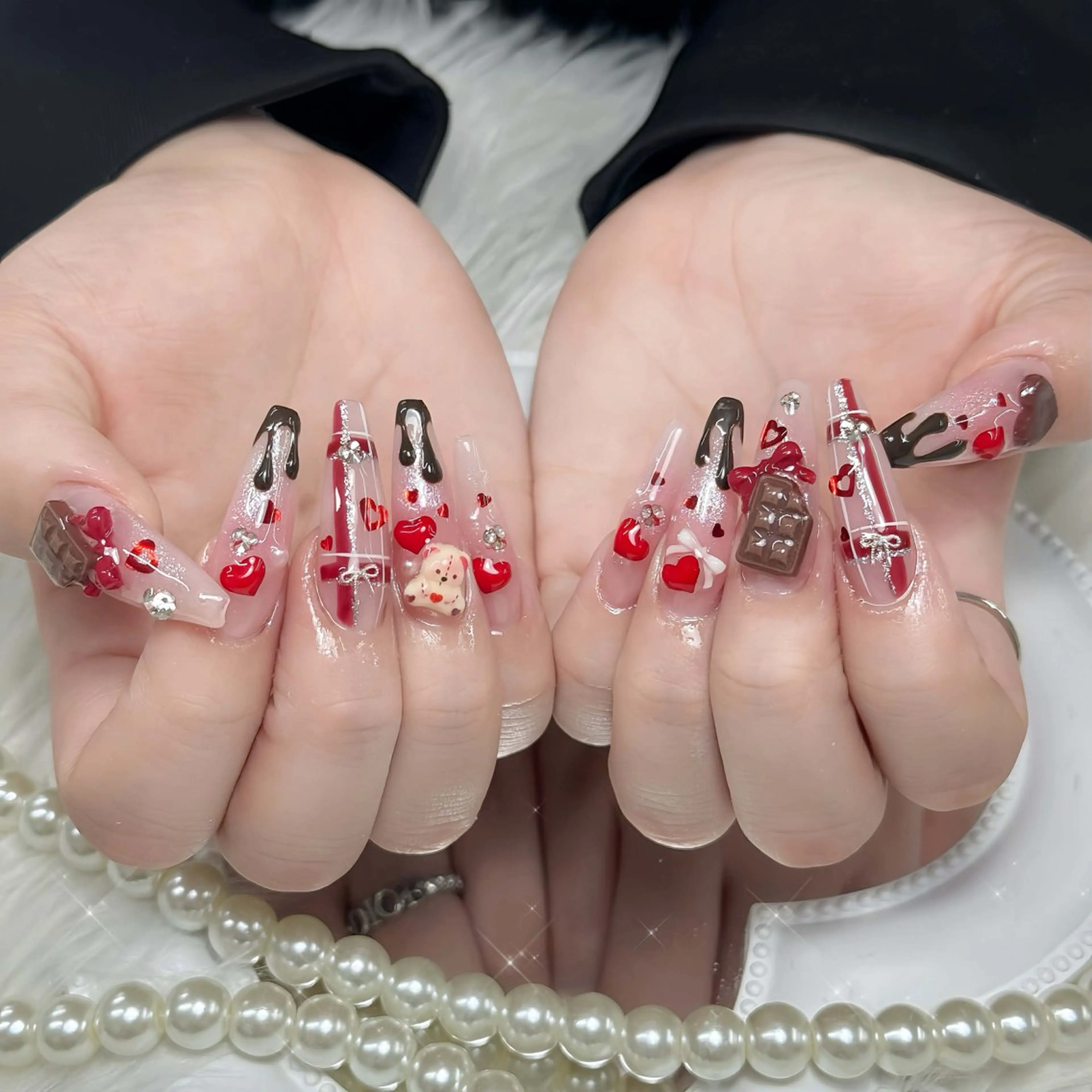 ネイル アートネイル オーロラネイル ブラウン ジェルネイル グラデーション ハンドネイル Nova Nailのネイルデザイン