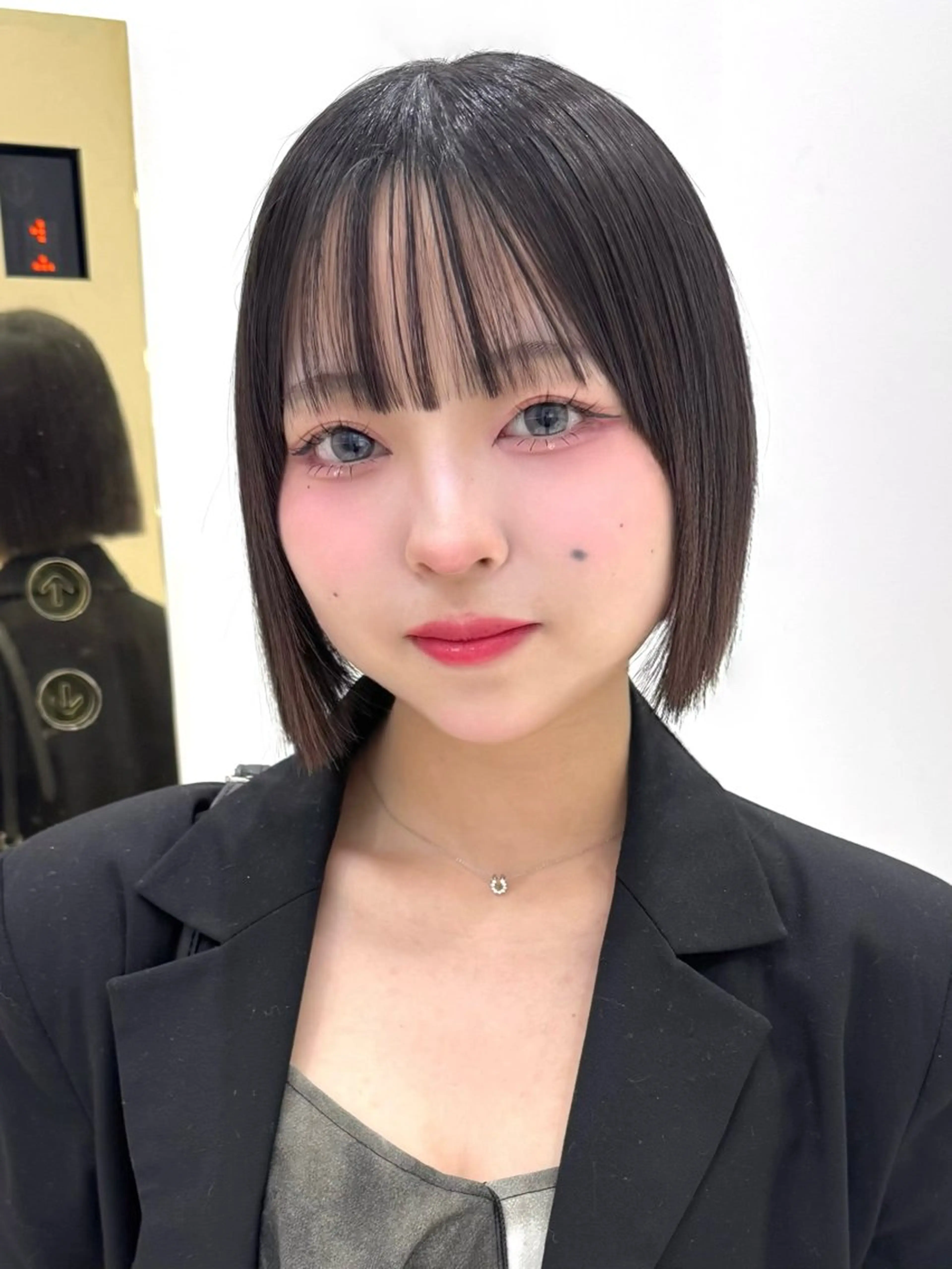 ショート カラー ヘアアレンジ 縮毛矯正🤍 盛れるボブ/ひかりのヘアスタイル