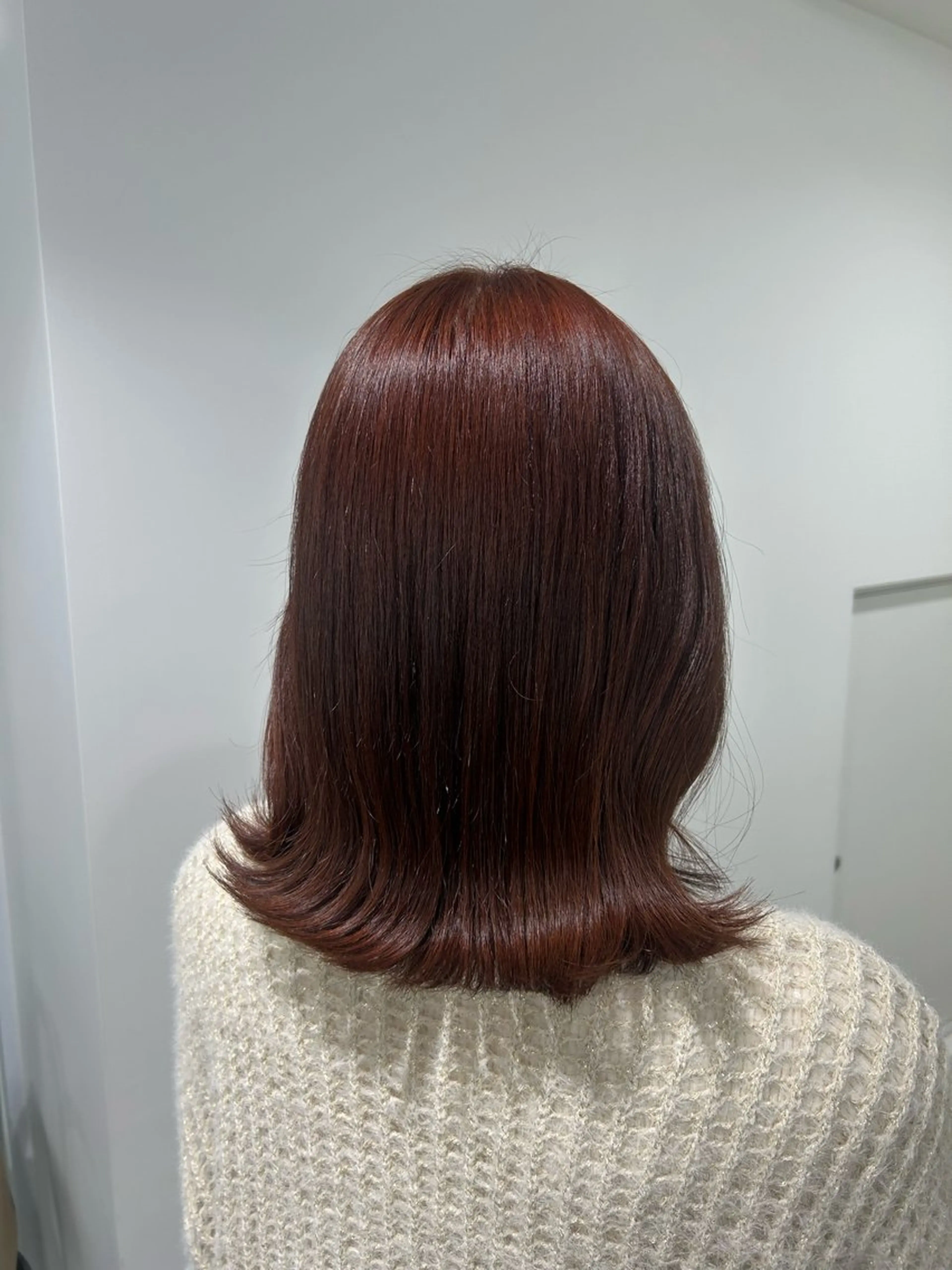 ミディアム カラー カット 縮毛矯正 愛結 暖色カラー🎀🩰のヘアスタイル