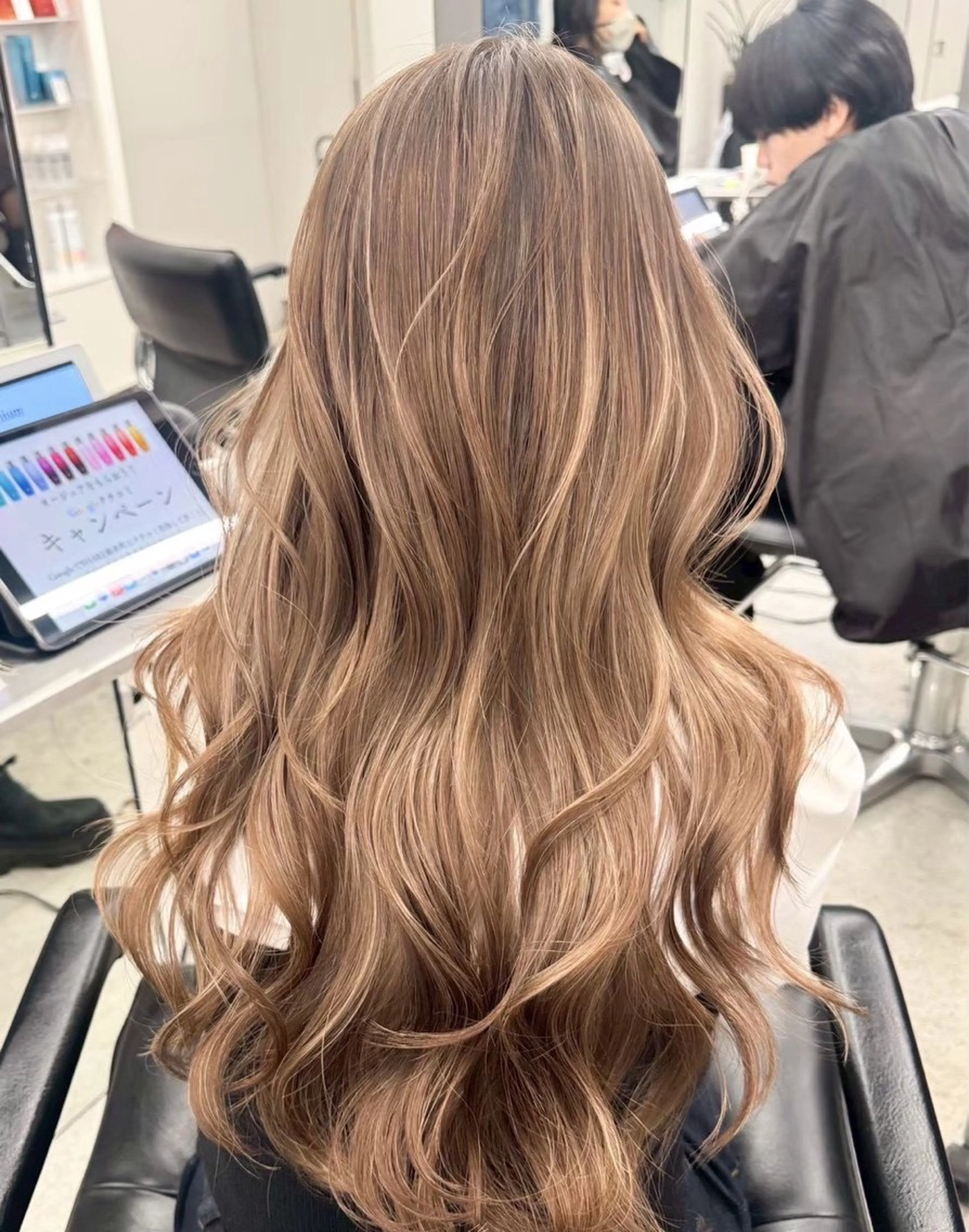 ロング カラー ヘアカラー ハイライト/レイヤー 河原町/Manatoのヘアスタイル