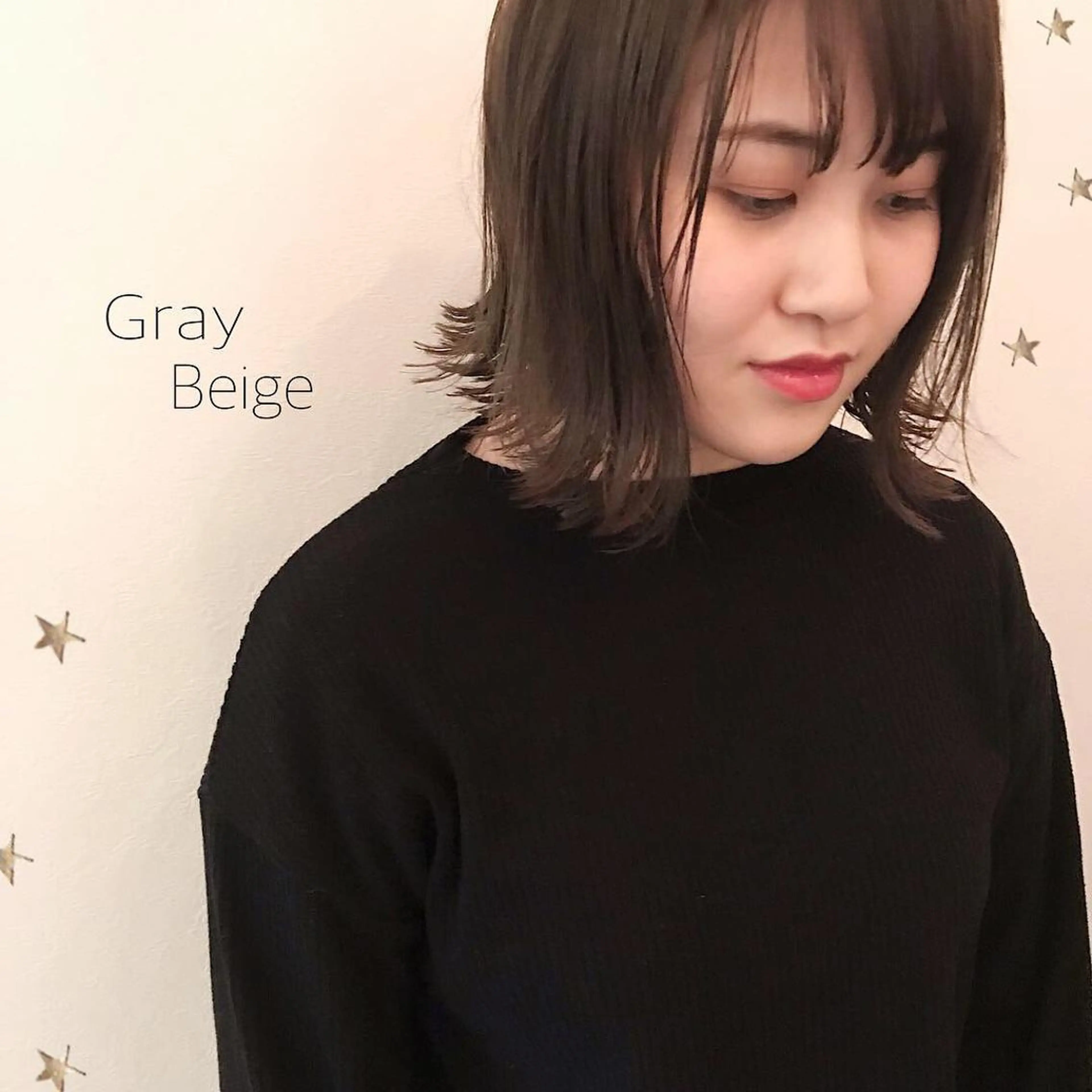 ミディアム カラー 市川 千夏のヘアスタイル