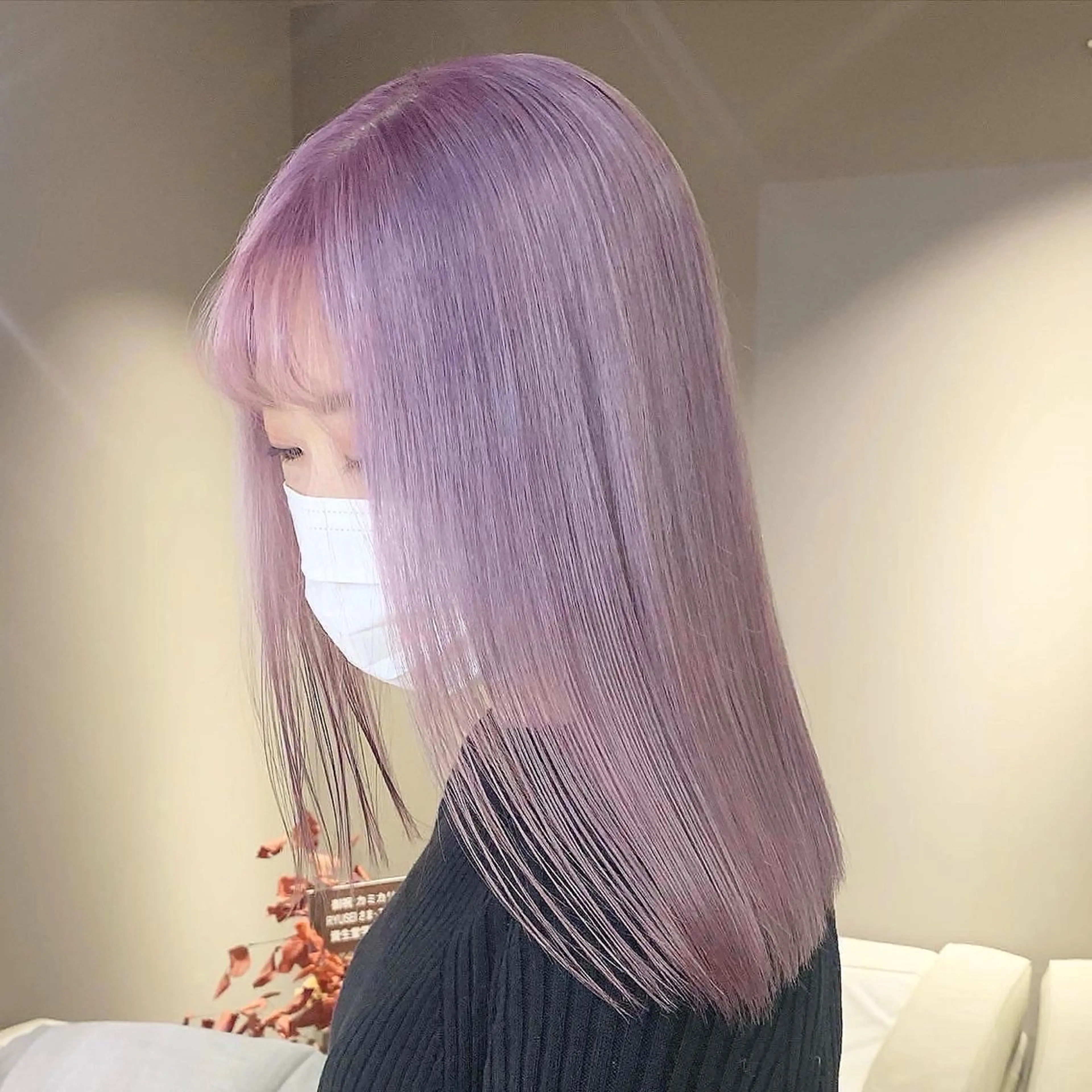 セミロング カラー ヘアアレンジ メンズ ヘアカラー トリートメント beleza scelto所属・ハイトーン、暗髪特化 ♡shoka♡のヘアスタイル