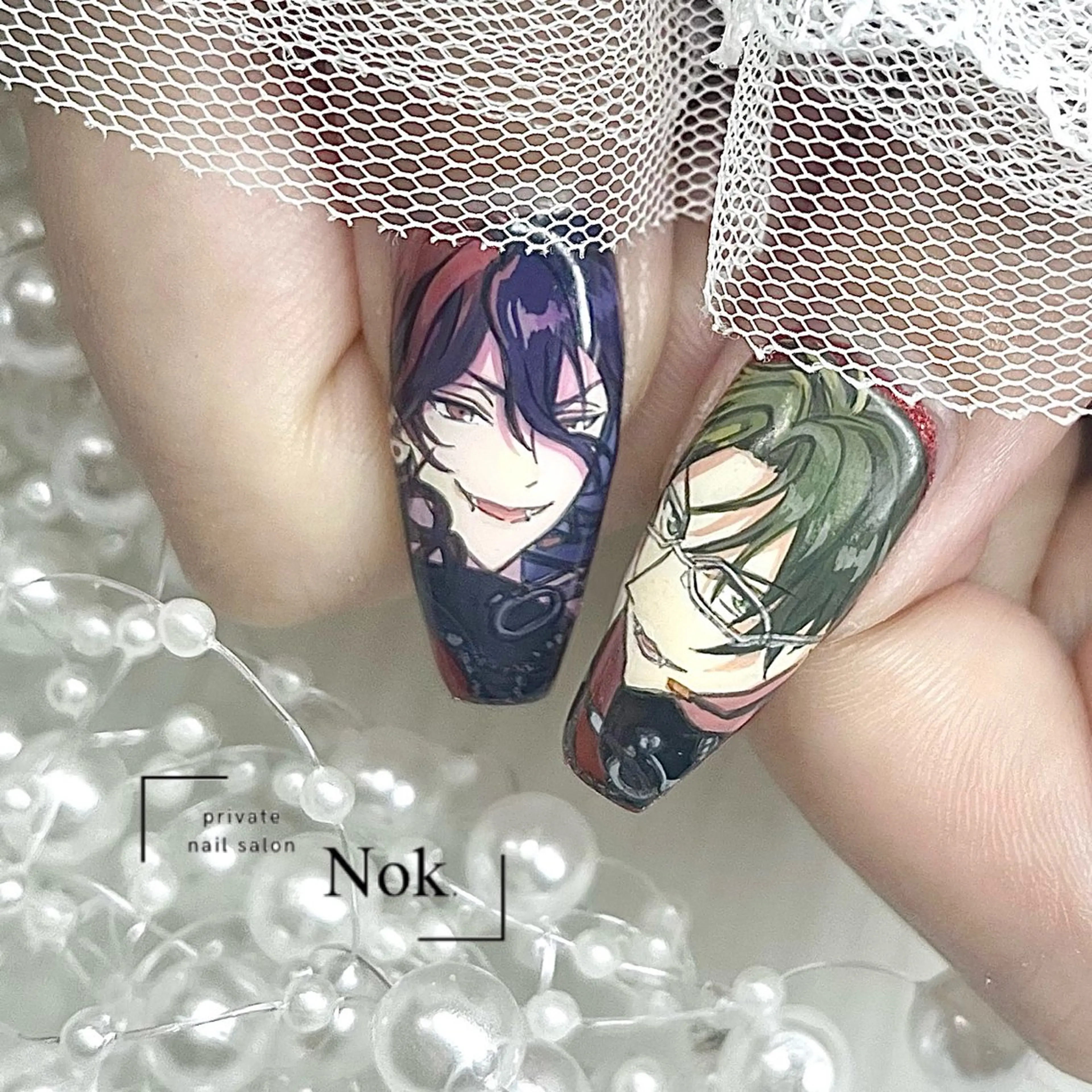 他店ベース痛ネイル1本🔮の写真