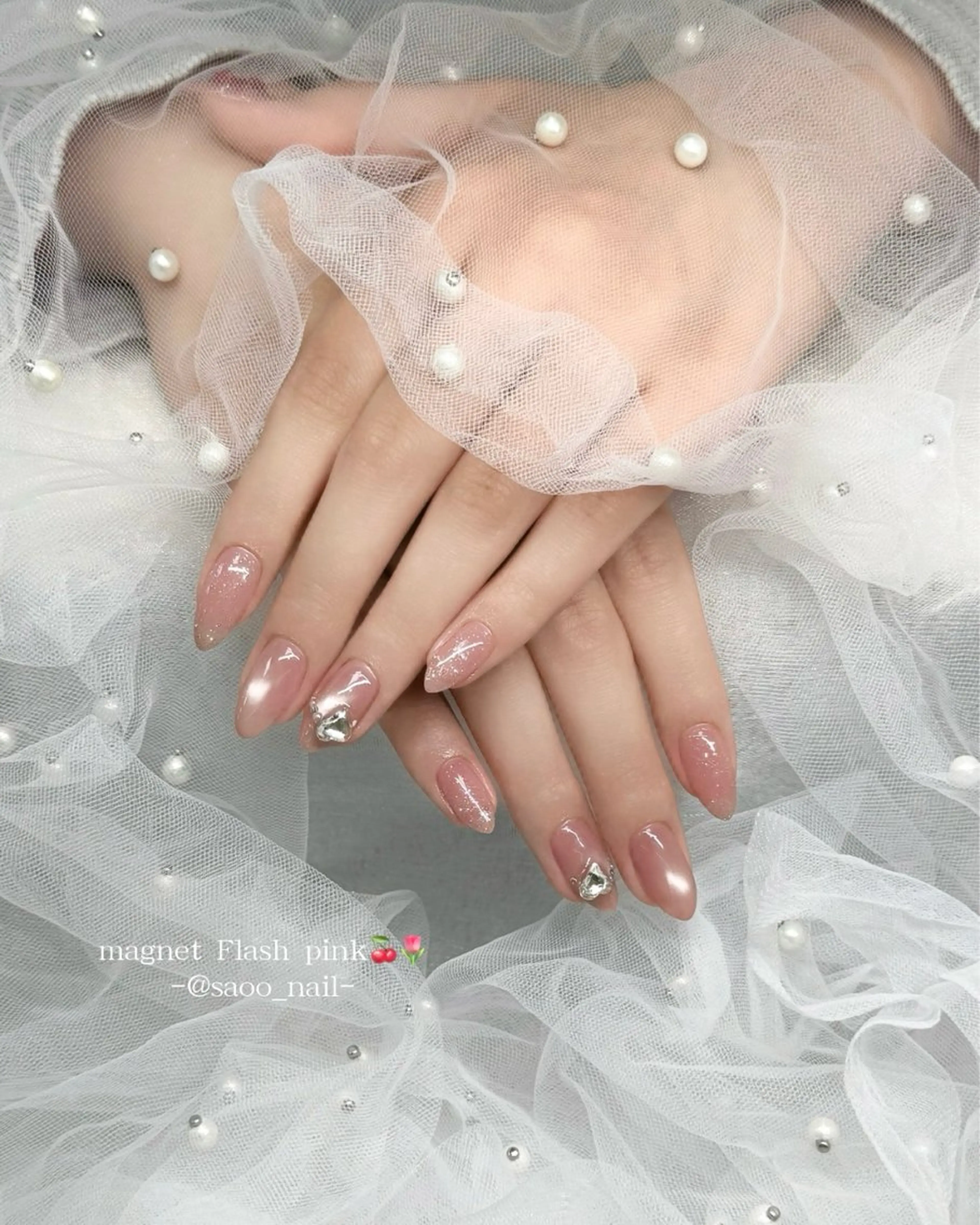 【ハンド】🩵定額B Design🩵《韓国ワンホンネイル》【オフあり】の写真