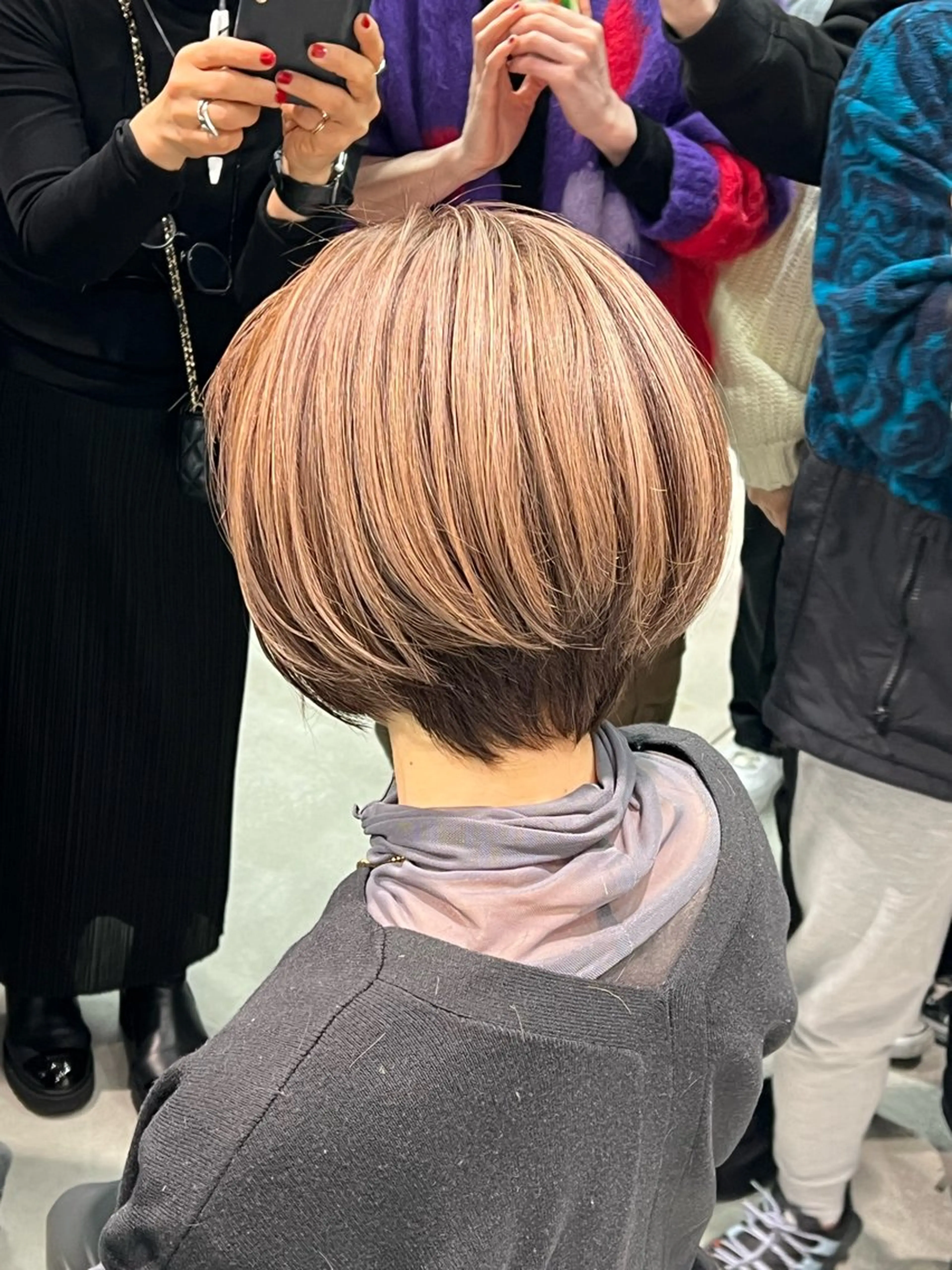 ミディアム カラー パーマ ヘアアレンジ 堀井 凌平のヘアスタイル