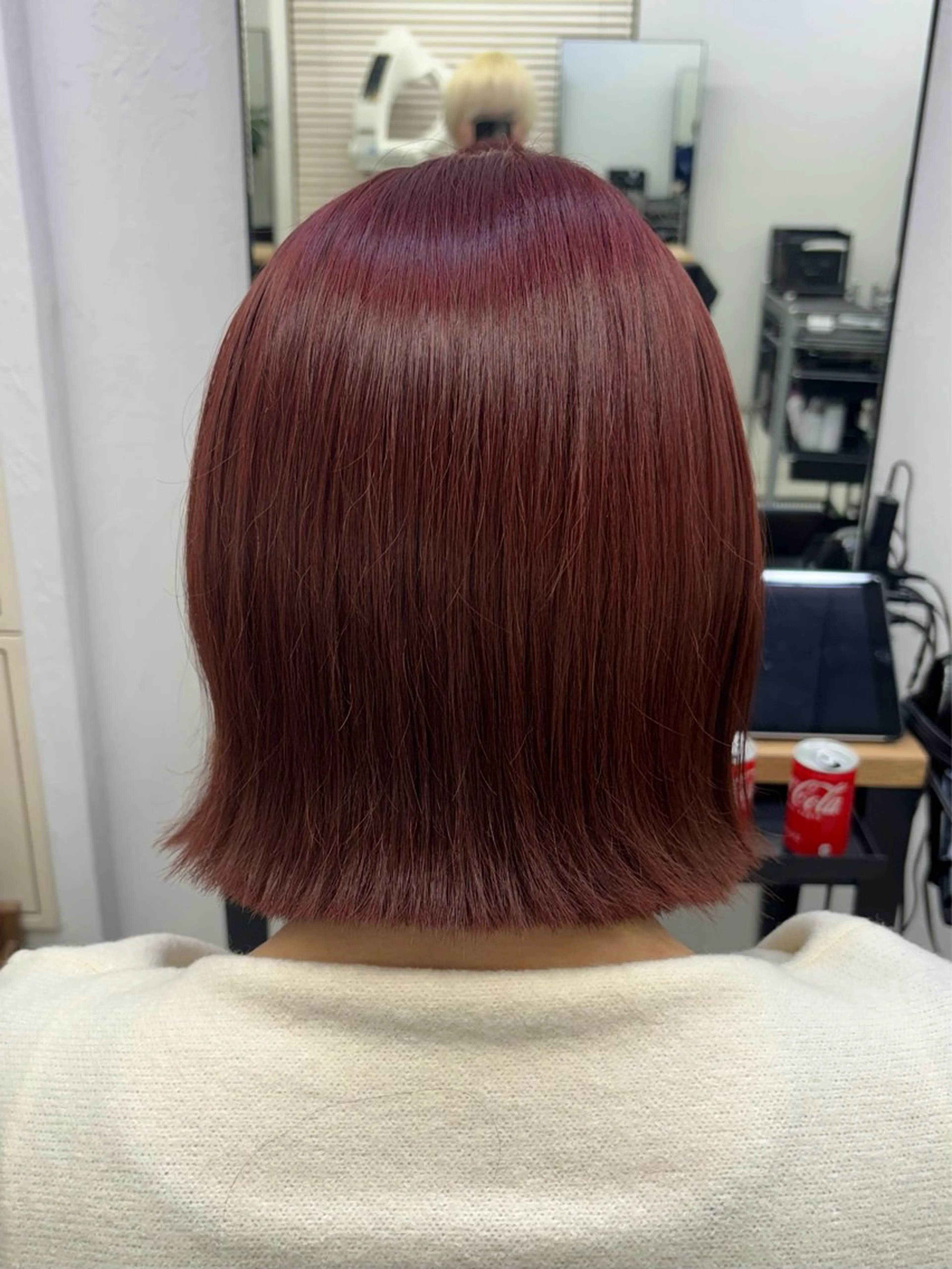 ミディアム カラー ヘアアレンジ ヘアカラー 坂齋大地／レイヤー/ ミルクティーのヘアスタイル