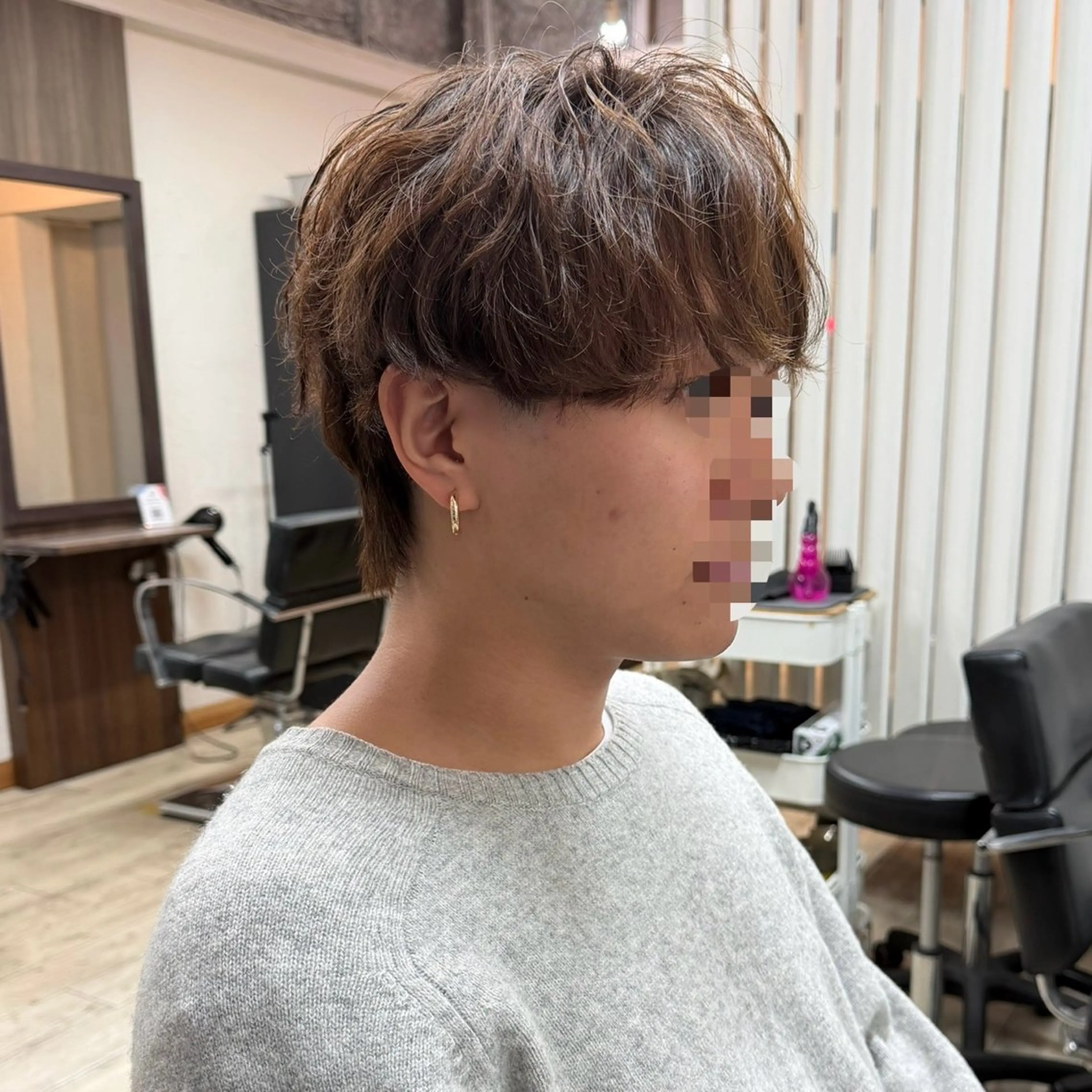 ミディアム カラー パーマ メンズ ミディアムパーマ マッシュ メンズパーマ カット パーマ ヘアセット 【池袋/スパイキー ショート】ⓝⓘⓜⓤのヘアスタイル