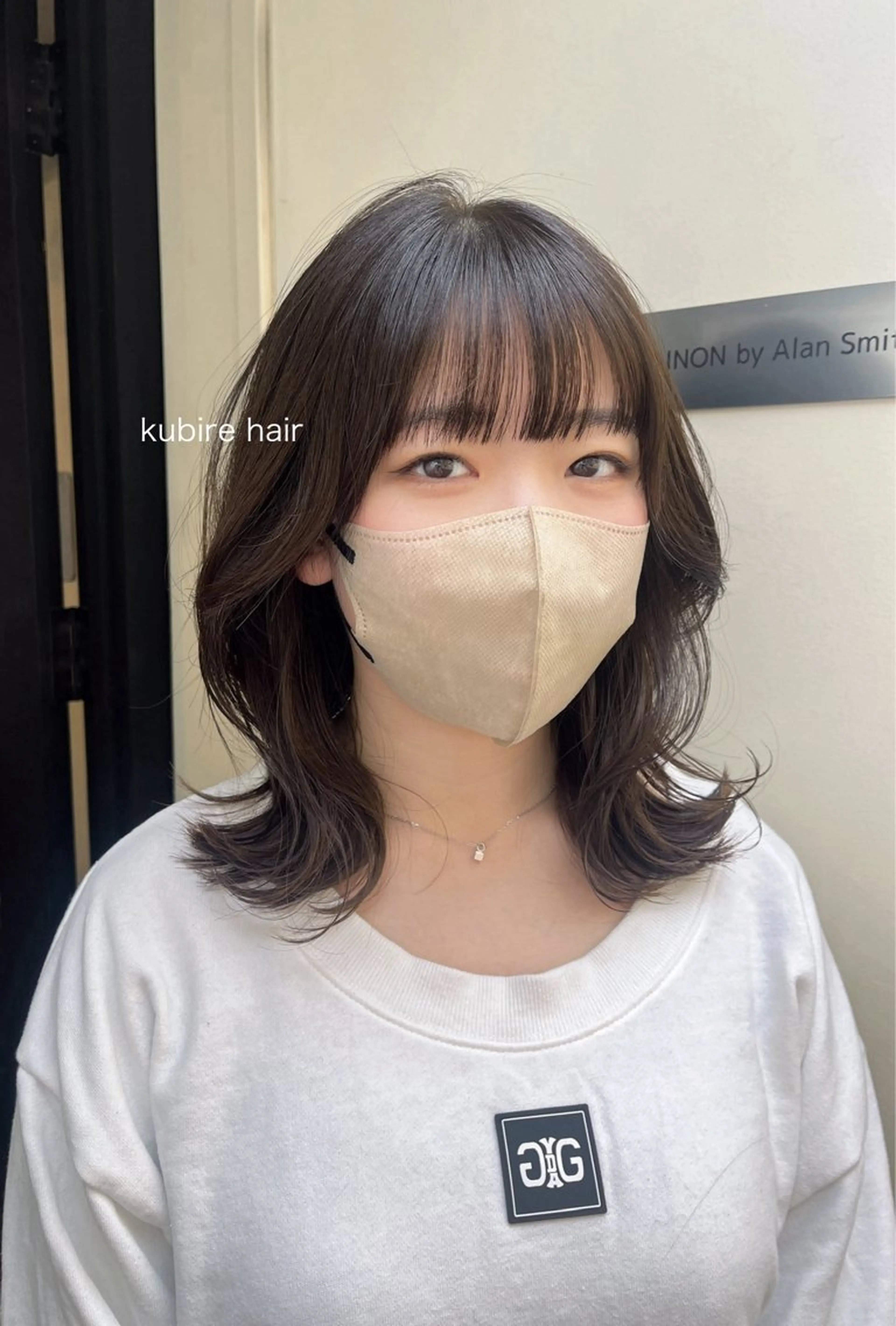 ミディアム くびれヘア Airi 韓国y2k ボブパーマのヘアスタイル