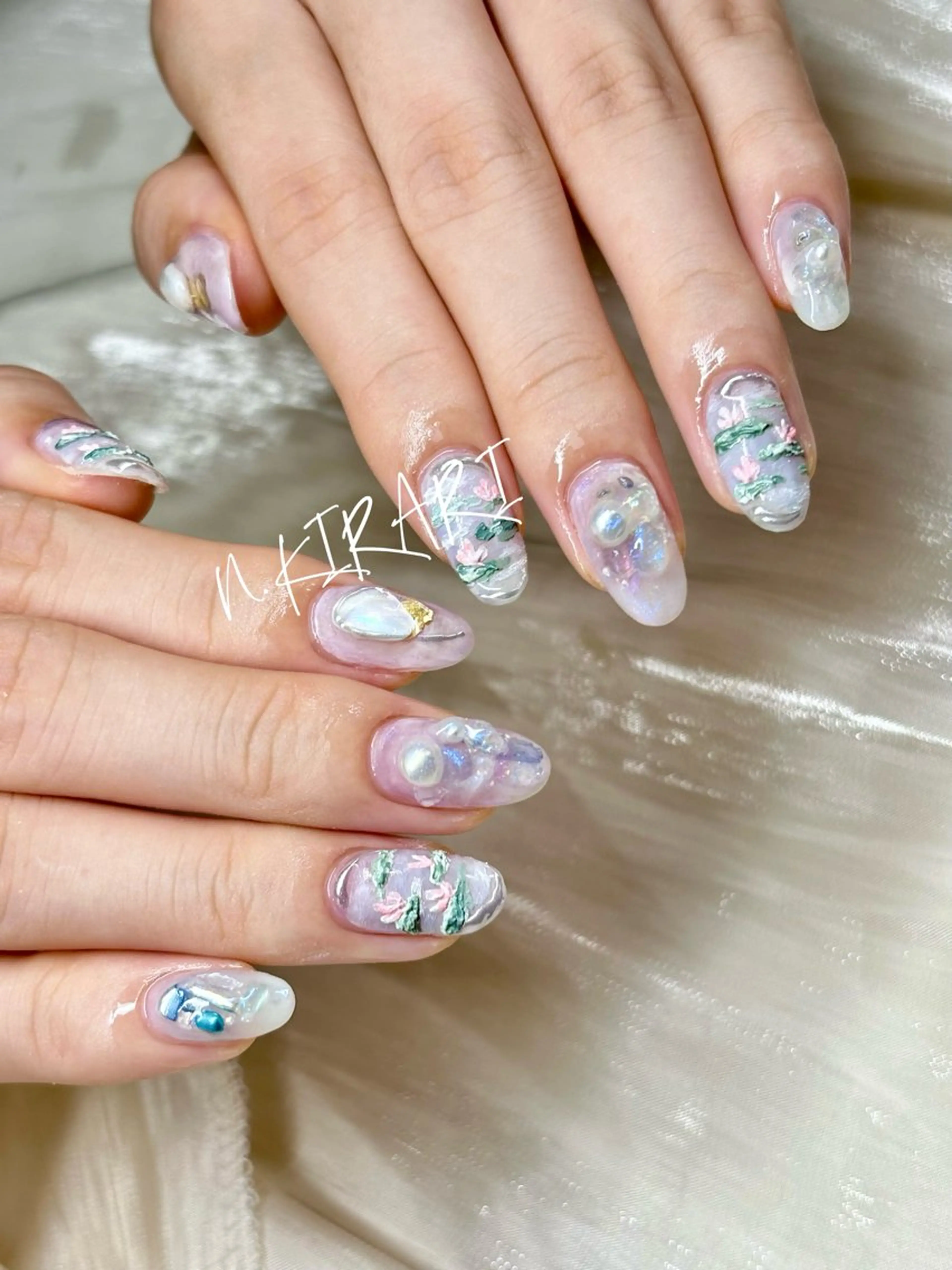 ネイル アートネイル ニュアンスネイル ETE LUNA NAILのネイルデザイン