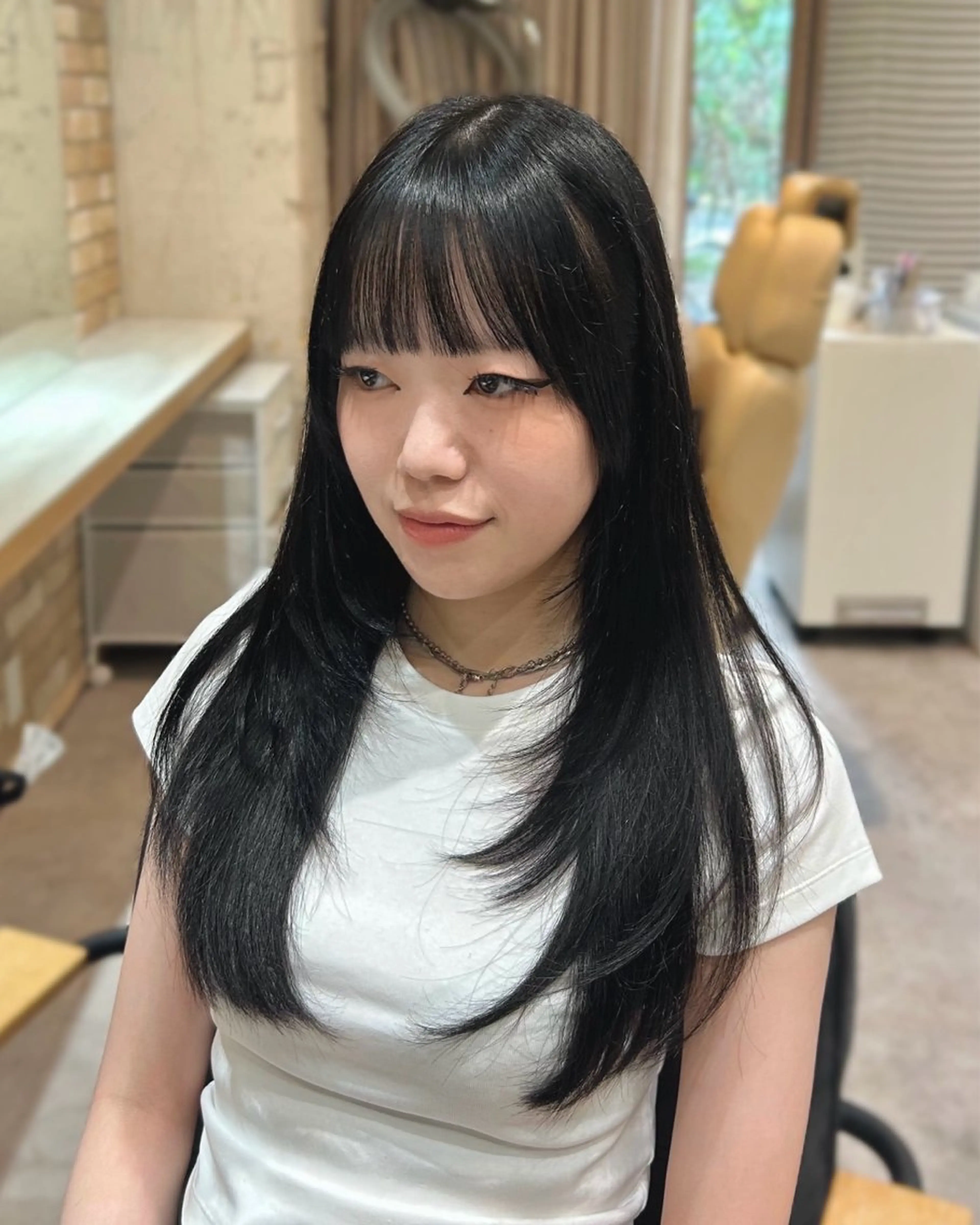 ロング 顔周りカット ハイレイヤー レイヤーカット カット レイヤー/nail COCOROのヘアスタイル