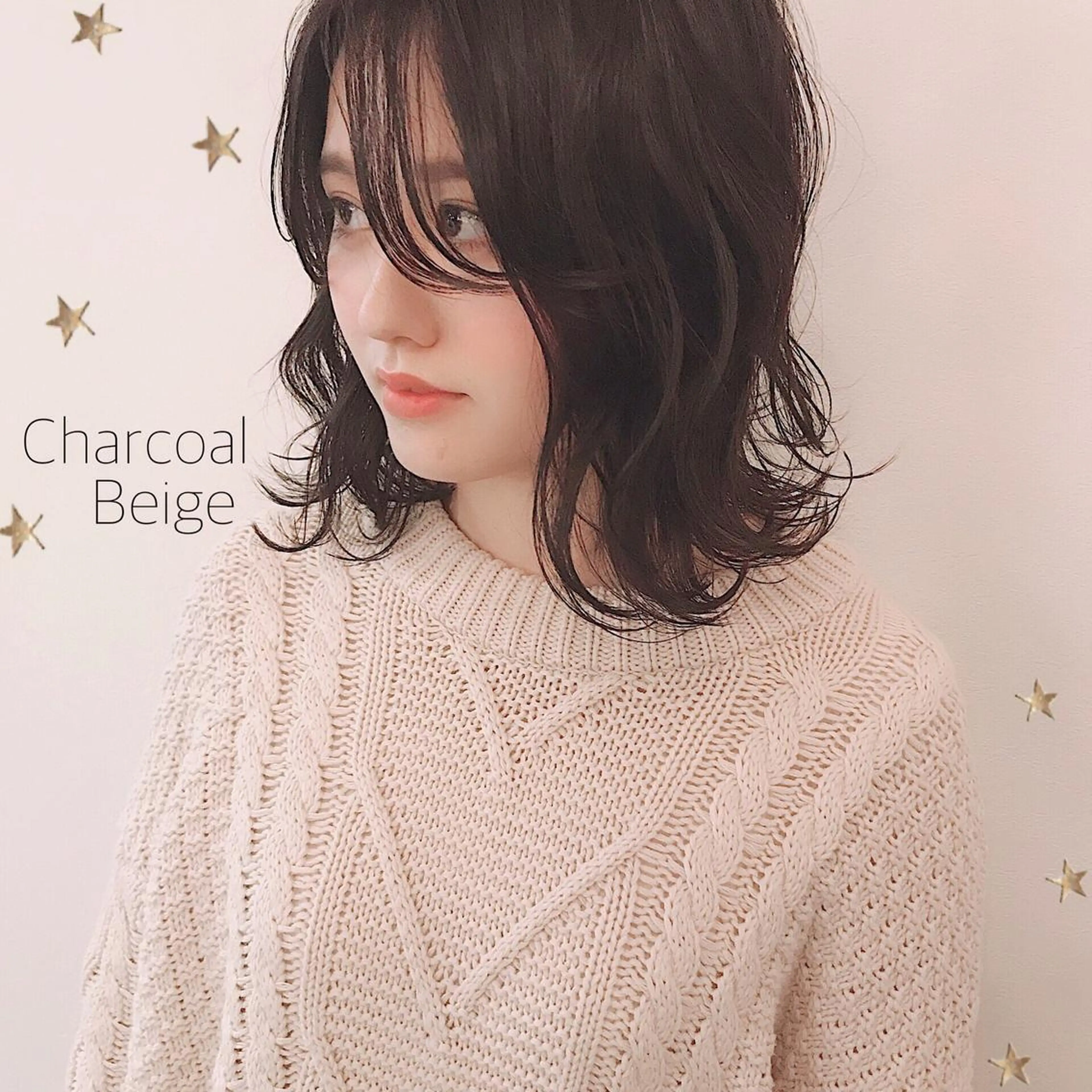 ミディアム カラー 市川 千夏のヘアスタイル