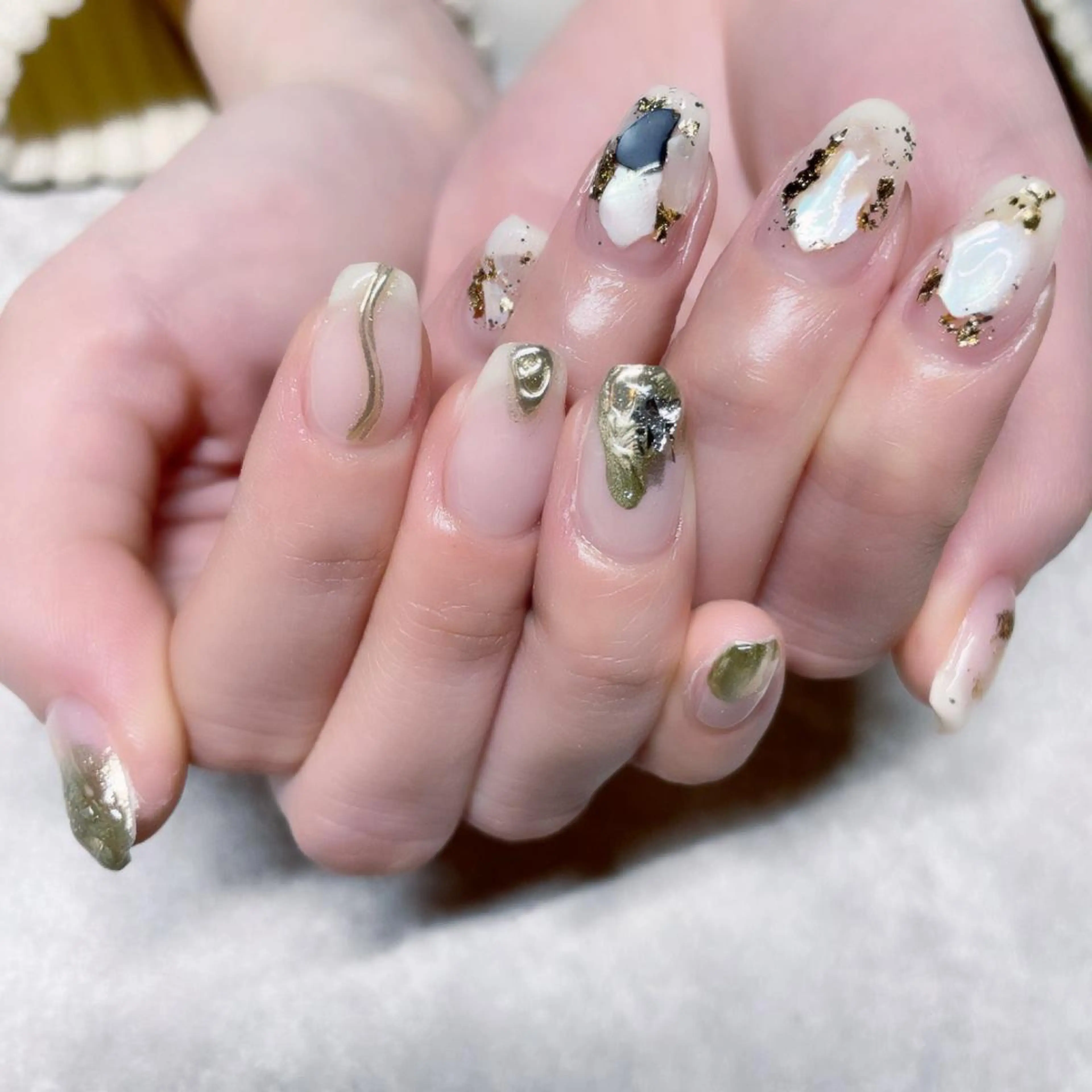 ネイル ニュアンスネイル ricco risaiaのネイルデザイン