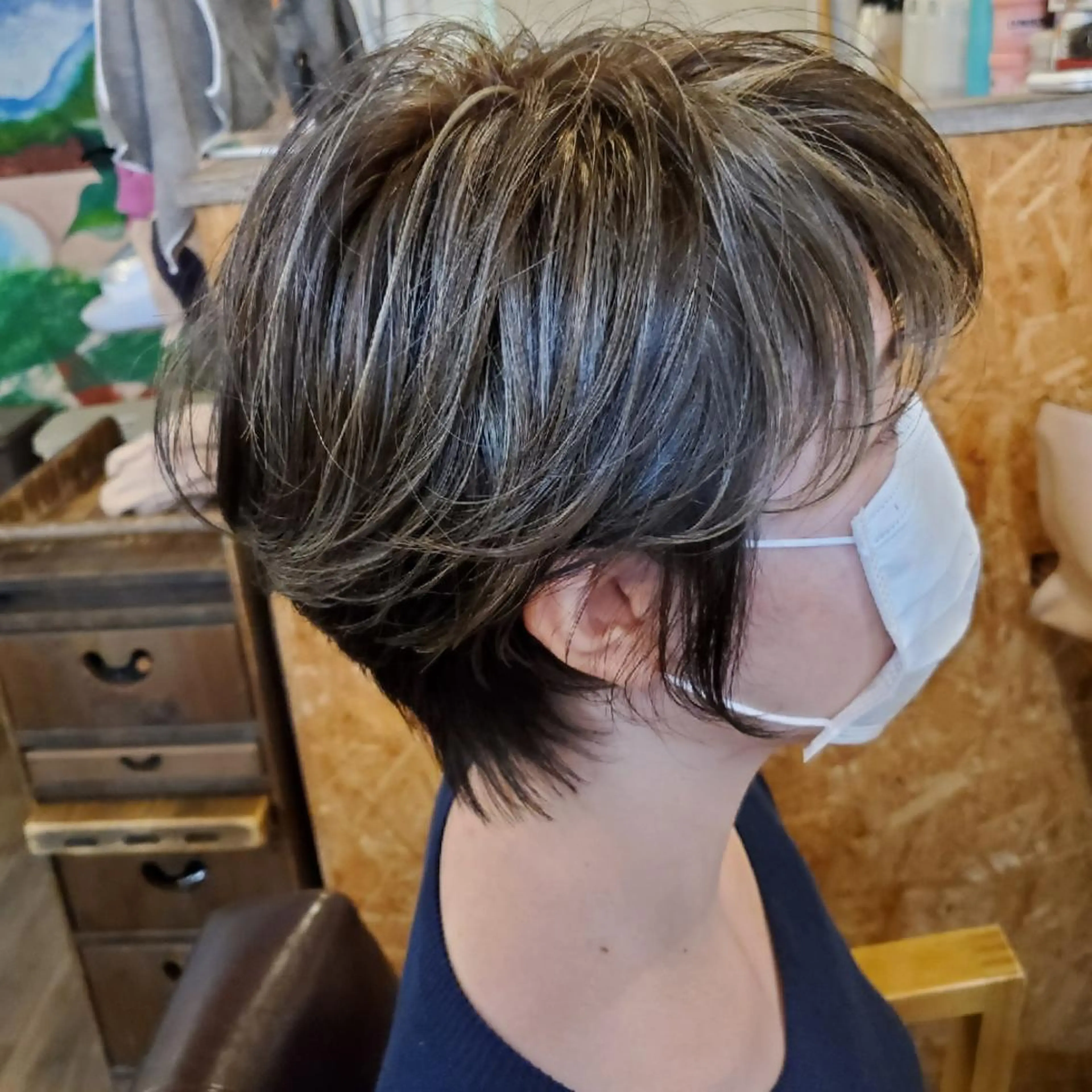 ショート カラー 切りっぱなしボブ ショートボブ ショートレイヤー ハンサムショート バレイヤージュ カット ヘアカラー トリートメント 韓国ヘア レイヤー くびれヘアMATSUのヘアスタイル