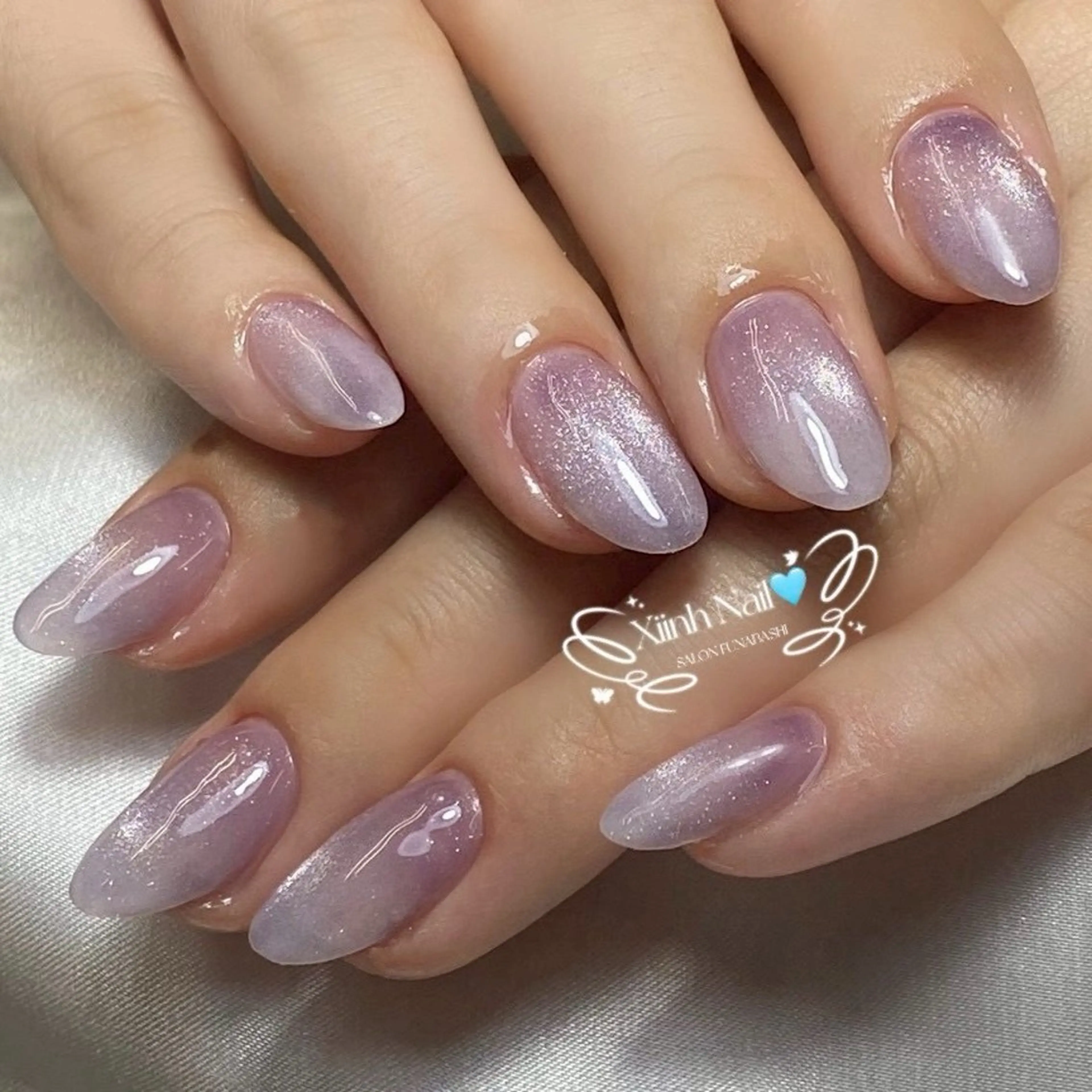 ネイル チークネイル 桜ネイル 長さ出し フットネイル ジェルネイル ハンドネイル XIINH NAIL SALONのネイルデザイン