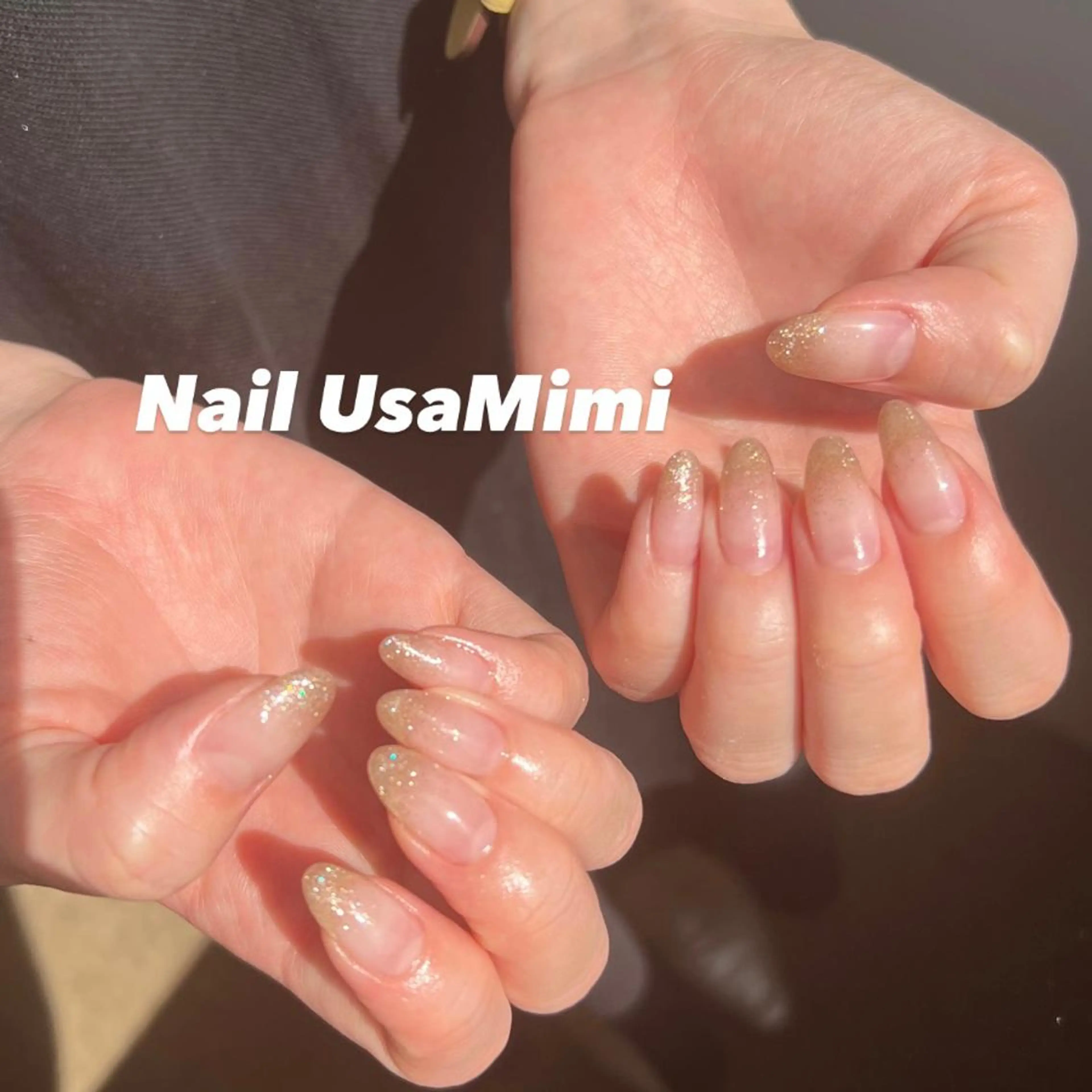 ネイル オーロラネイル フットネイル ジェルネイル 氷ネイル・うるうるネイル キラキラネイル 本町ネイルNail UsaMimiのネイルデザイン