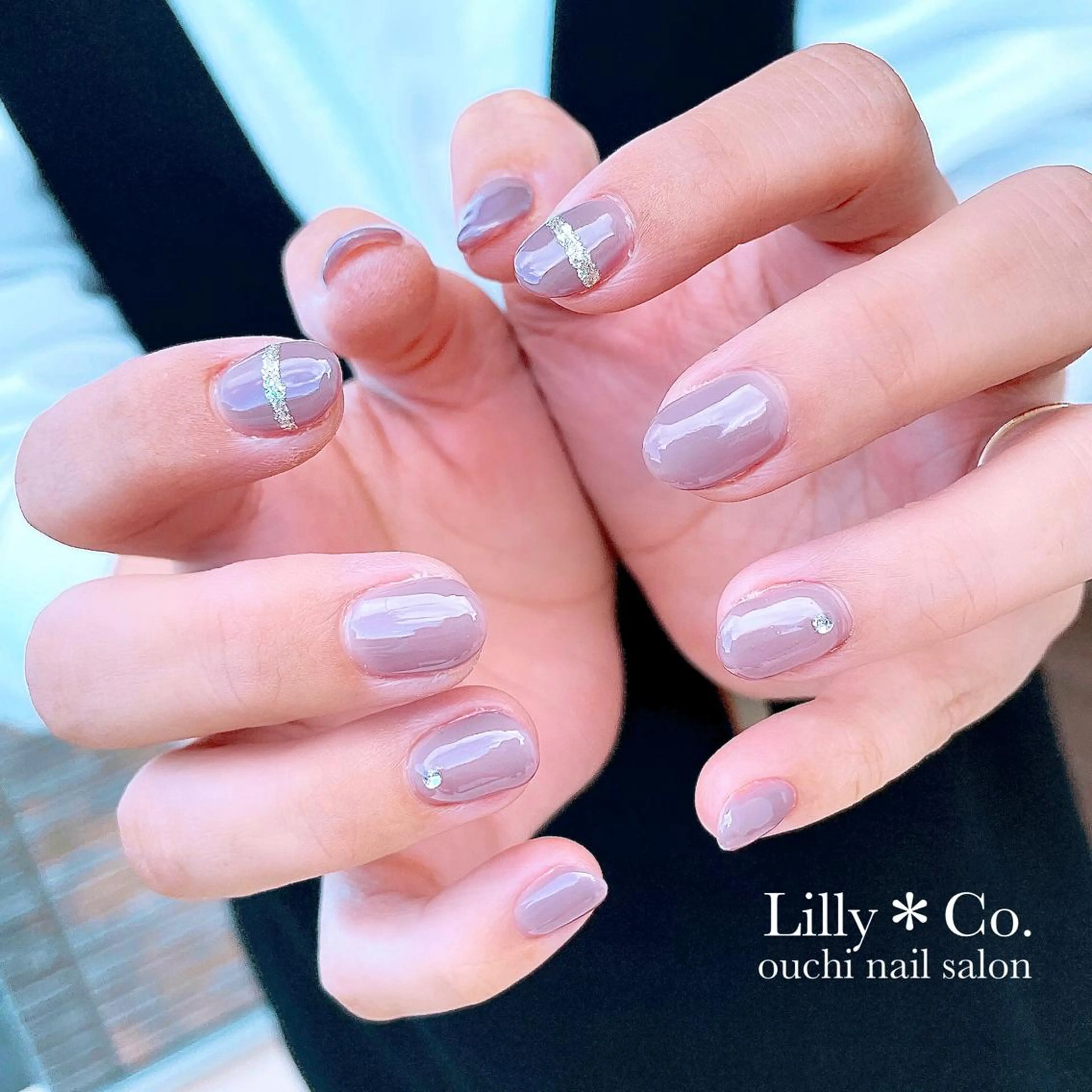 ネイル パープル Lilly Co.のネイルデザイン