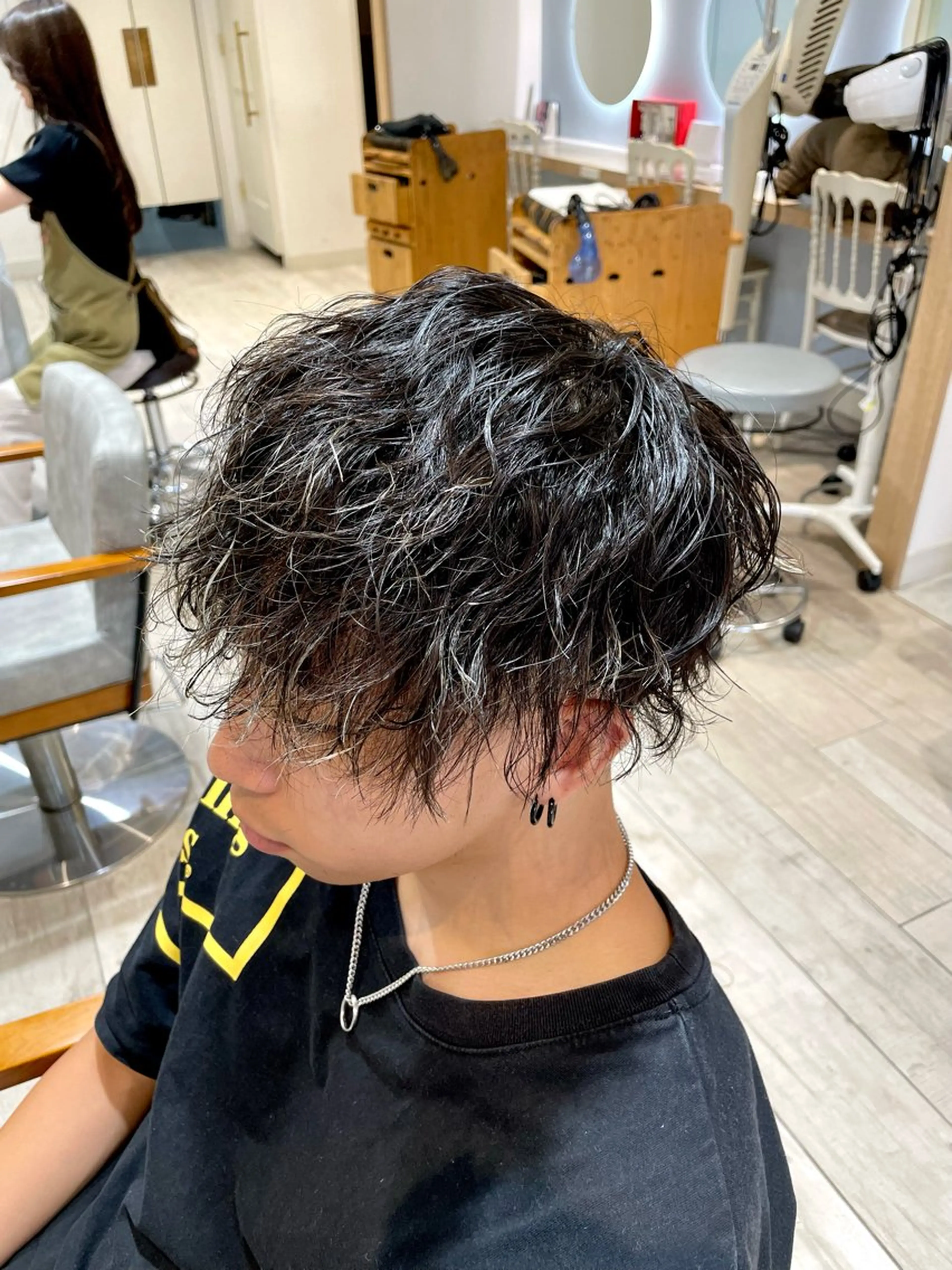 パーマ メンズ ウルフカット/ハイト ーン🎀mizukiのヘアスタイル