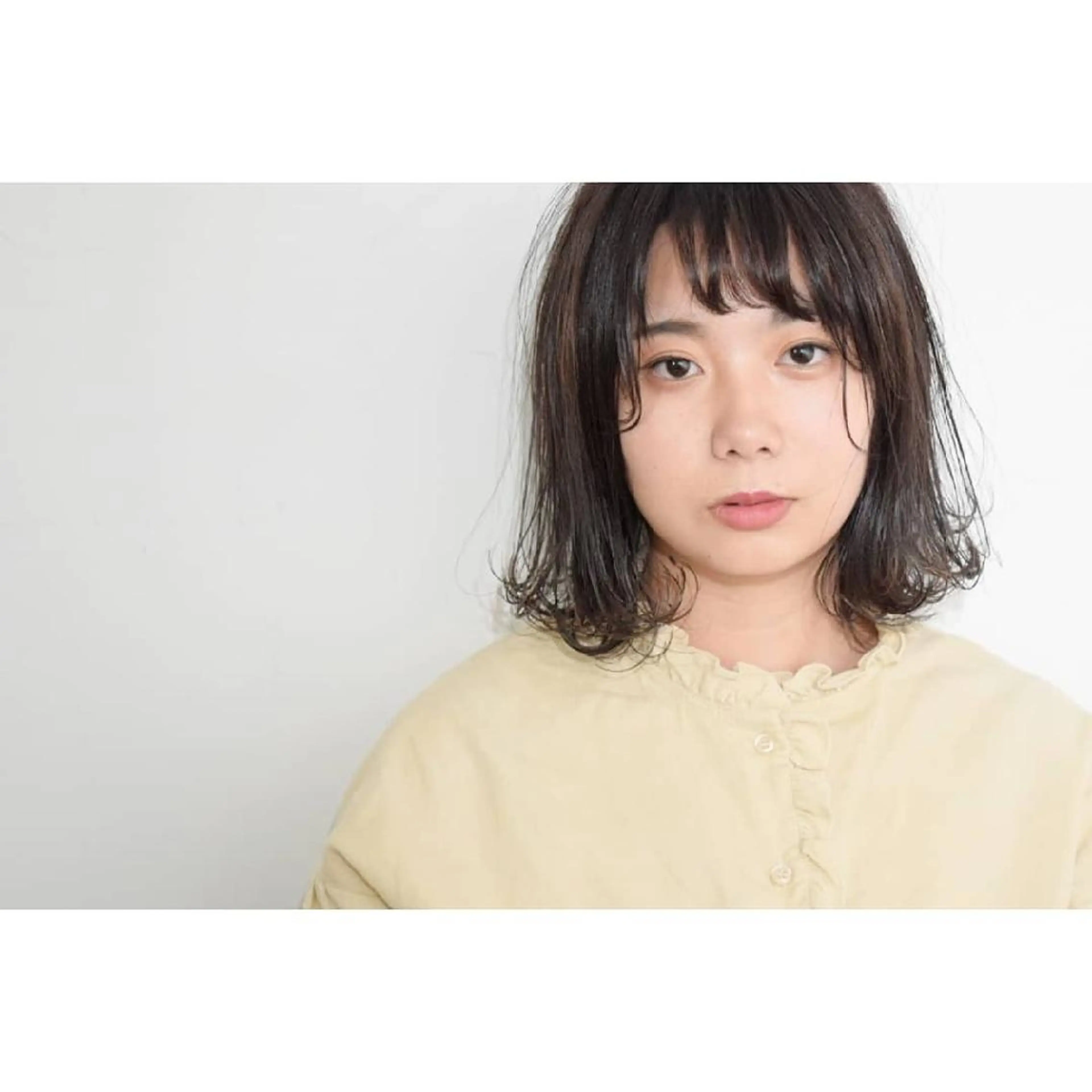 ミディアム パーマ カラー みなみ ゆうすけのヘアスタイル