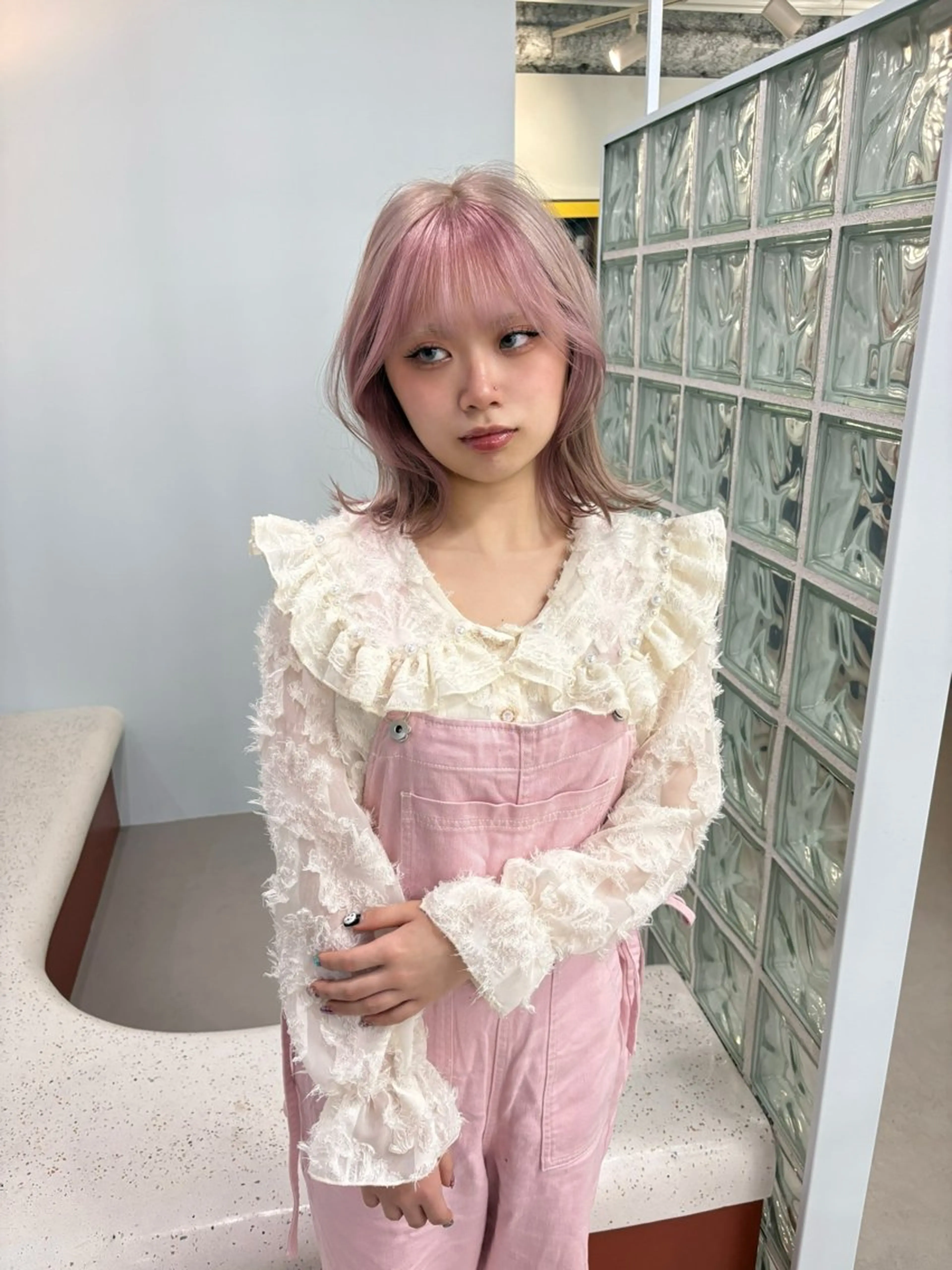 カラー ピンクカラー ヘアカラー 【qulim】松尾 香透のヘアスタイル