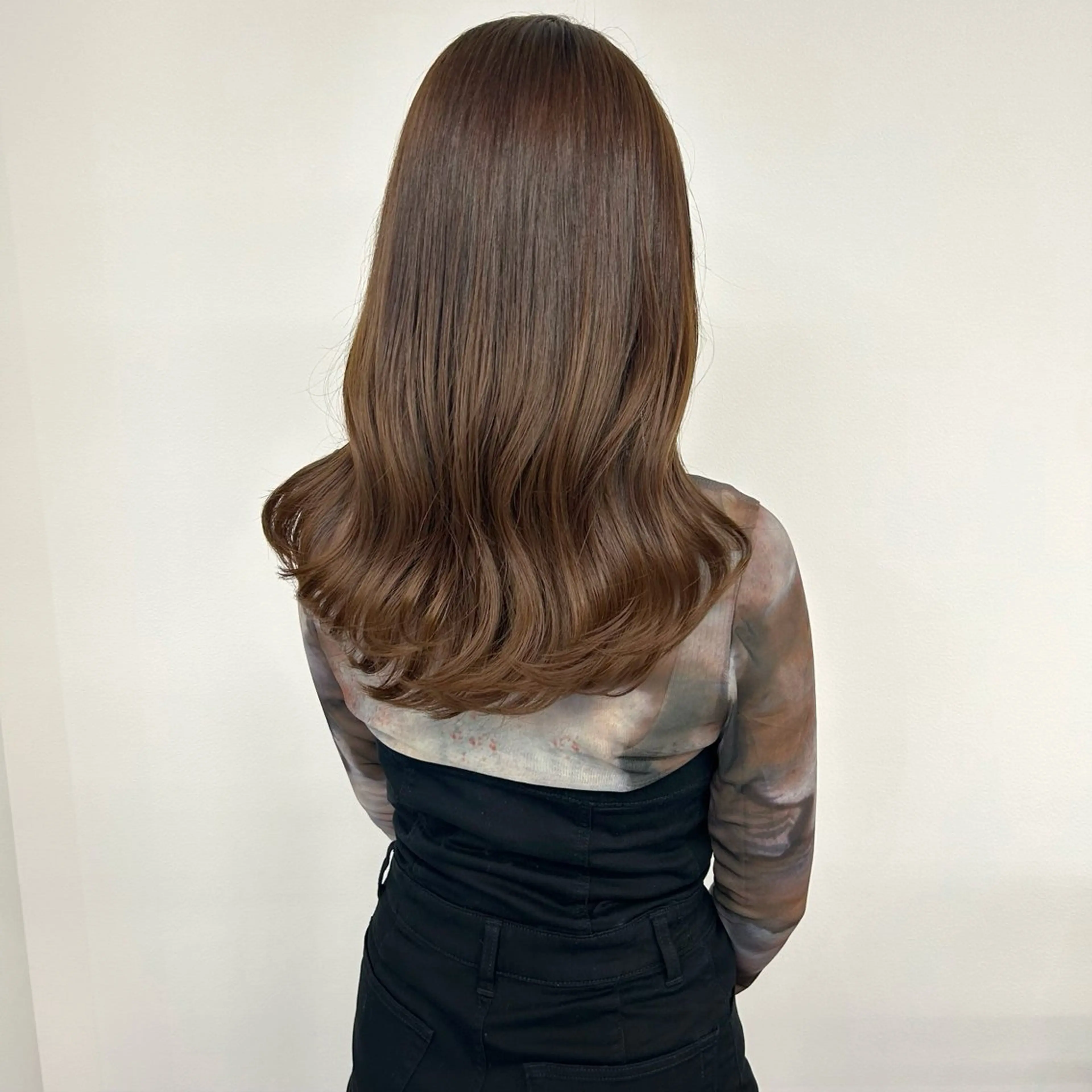 ロング ヘアカラー トリートメント 髪質改善/艶カラー /透明感/石田桃子のヘアスタイル