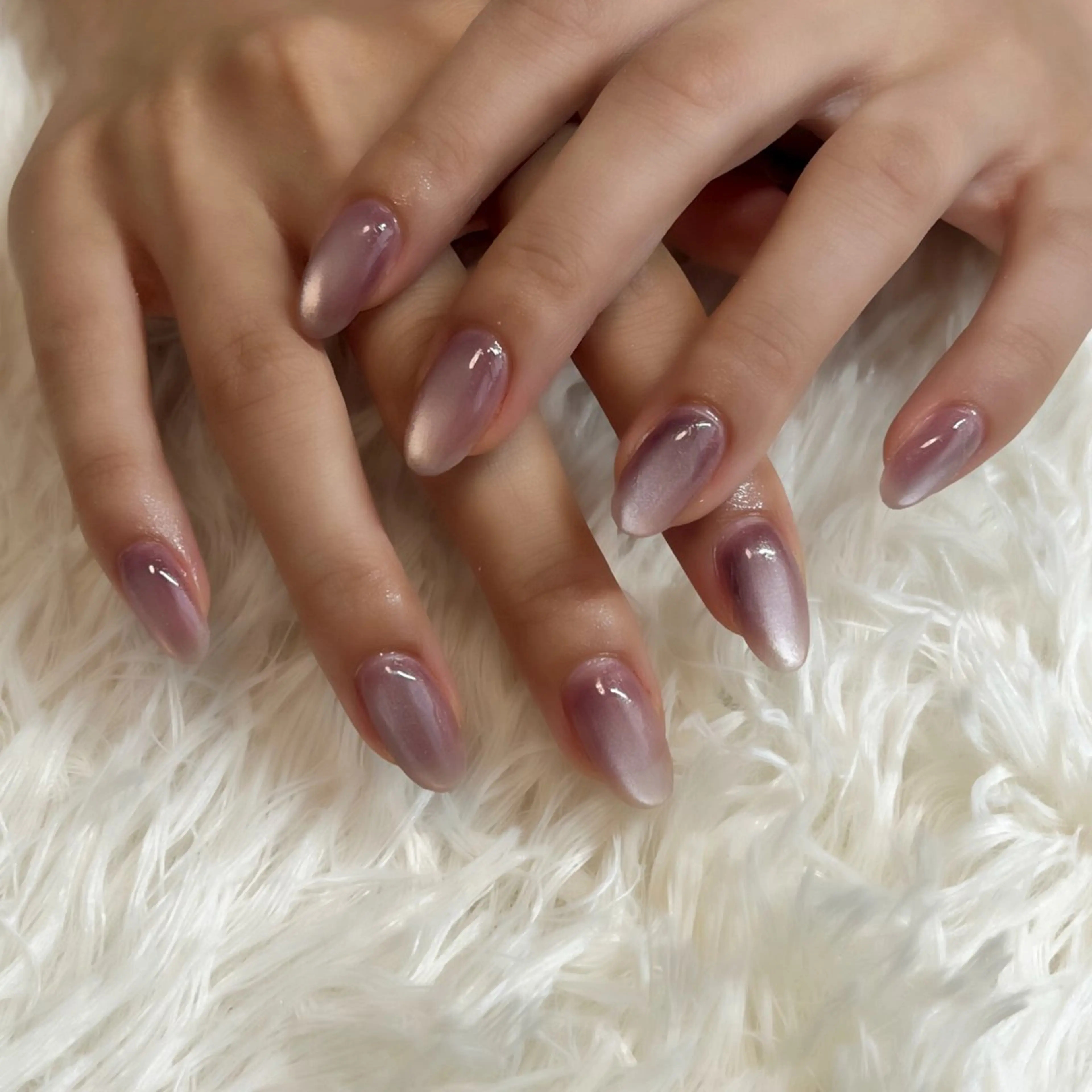 ネイル キラキラネイル マグネットネイル マグネットワンカラー ワンカラーネイル ハンドネイル 島田 亜紀のネイルデザイン