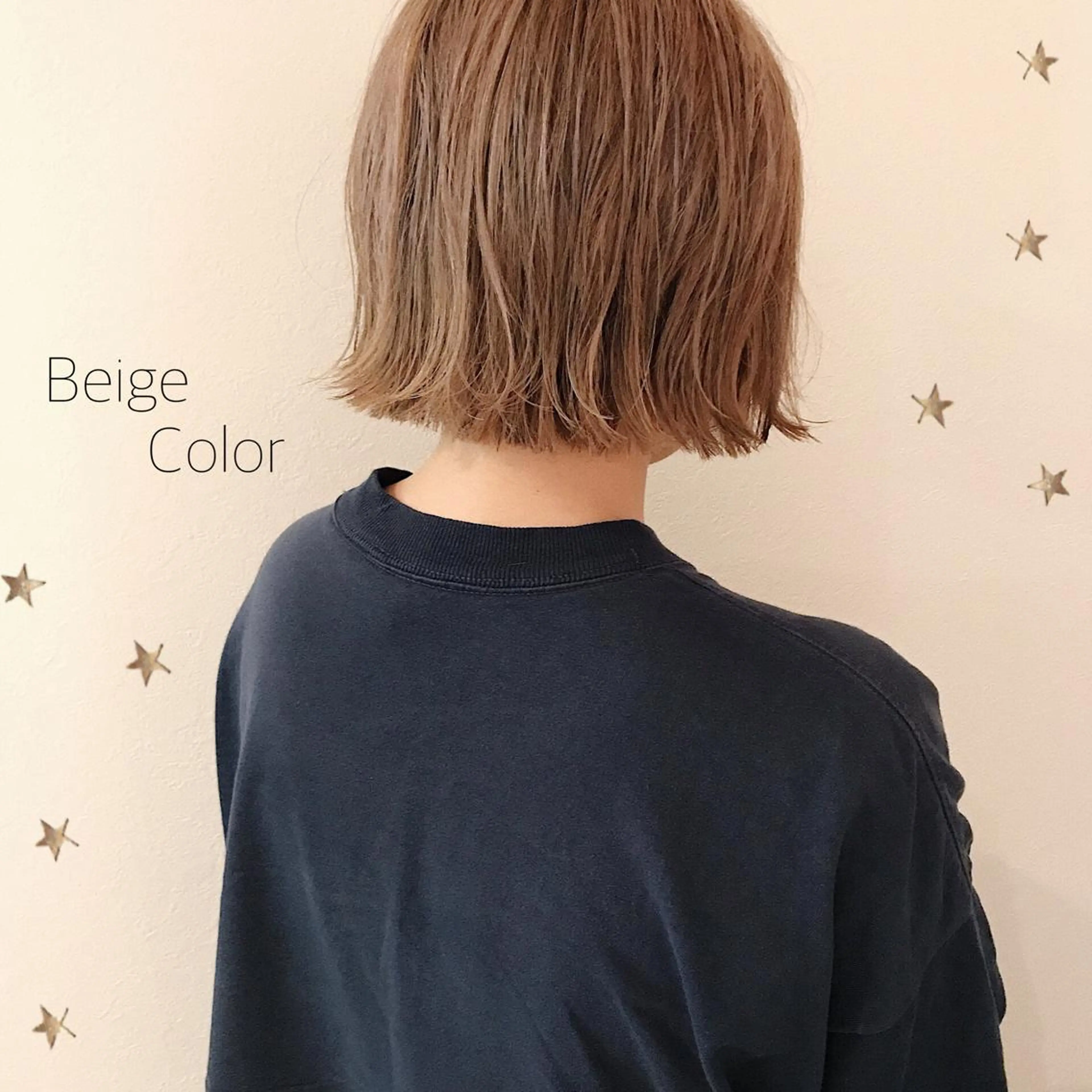 ミディアム カラー ダブルカラー ハイライトカラー ハイライト カット ヘアカラー 市川 千夏のヘアスタイル