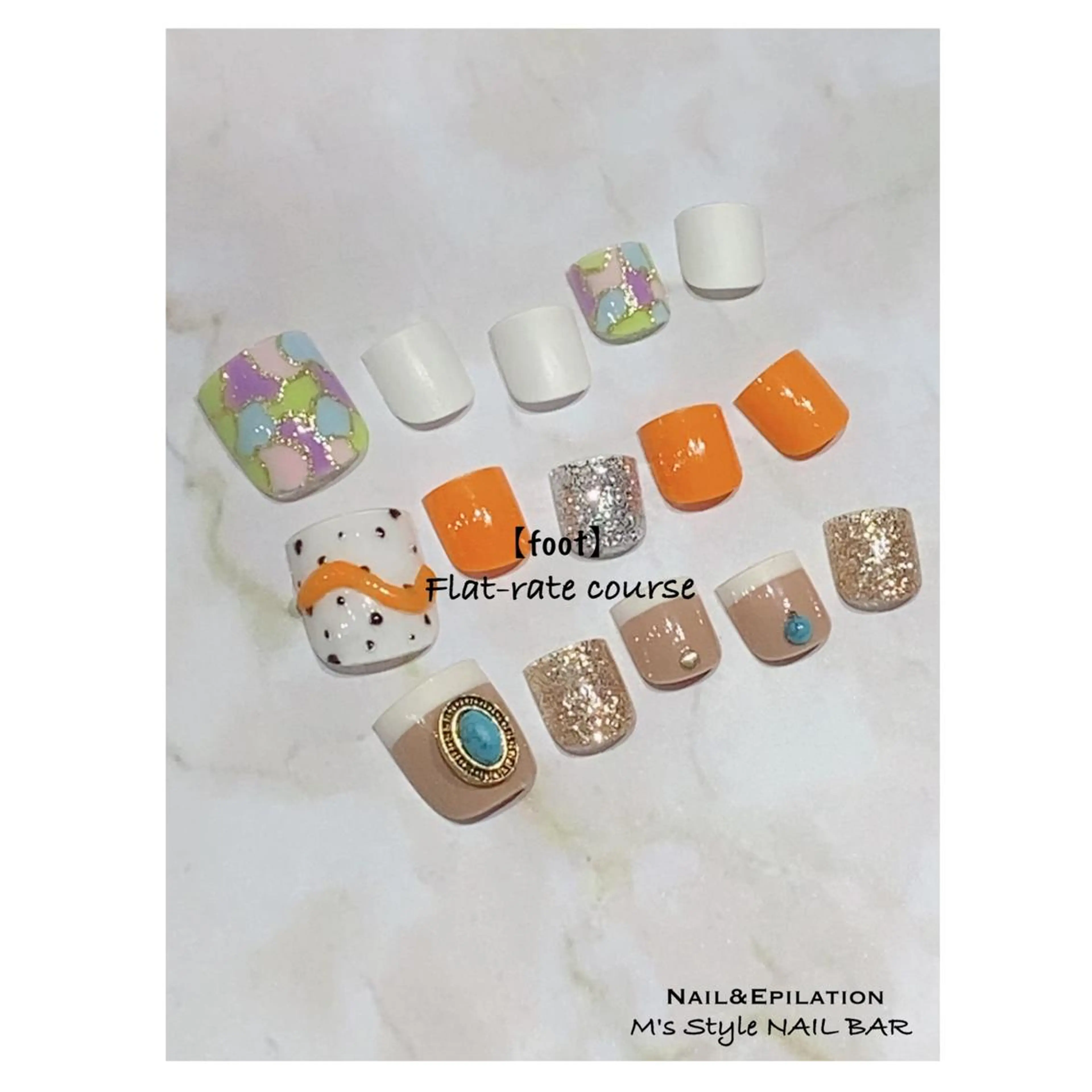ネイル 成人式 フットネイル ジェルネイル 韓国ネイル ロングネイル フットネイル M's Style NAIL BARのネイルデザイン