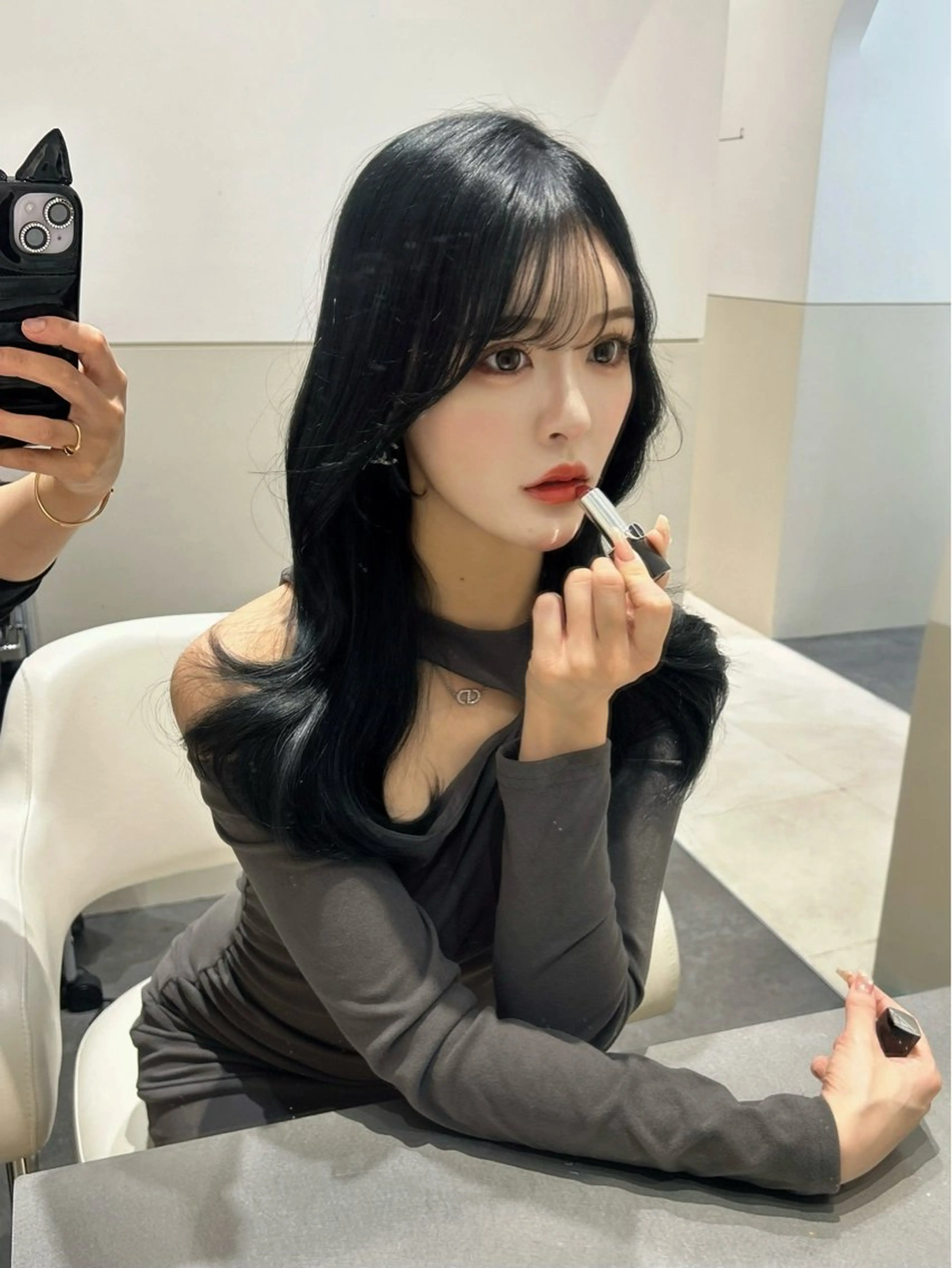 セミロング カラー カット ヘアカラー トリートメント 🩷韓国ヘア/ヨシン モリ🩷Maikaのヘアスタイル