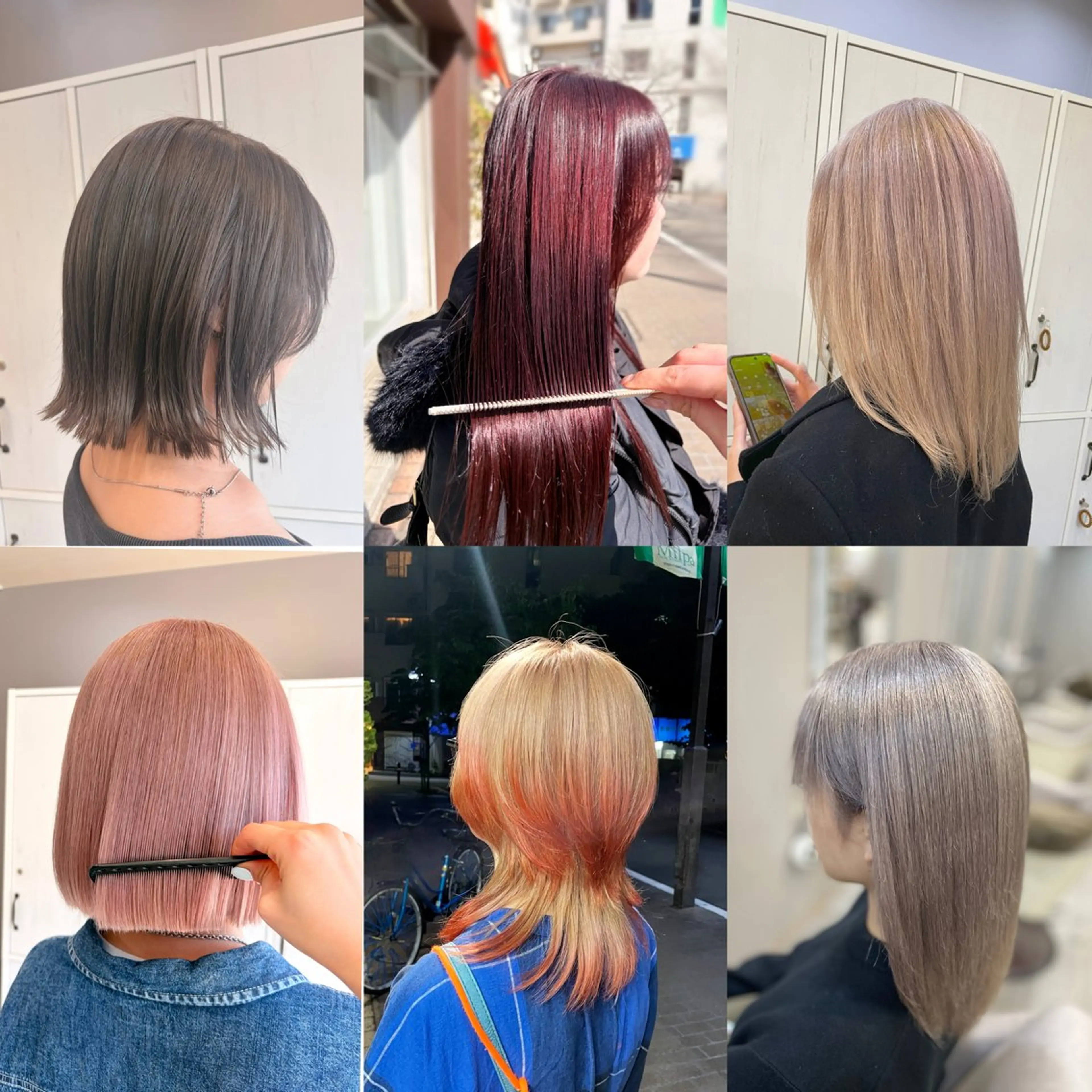 セミロング カット ヘアカラー レイヤー/透けカラー ✨KANAのヘアスタイル