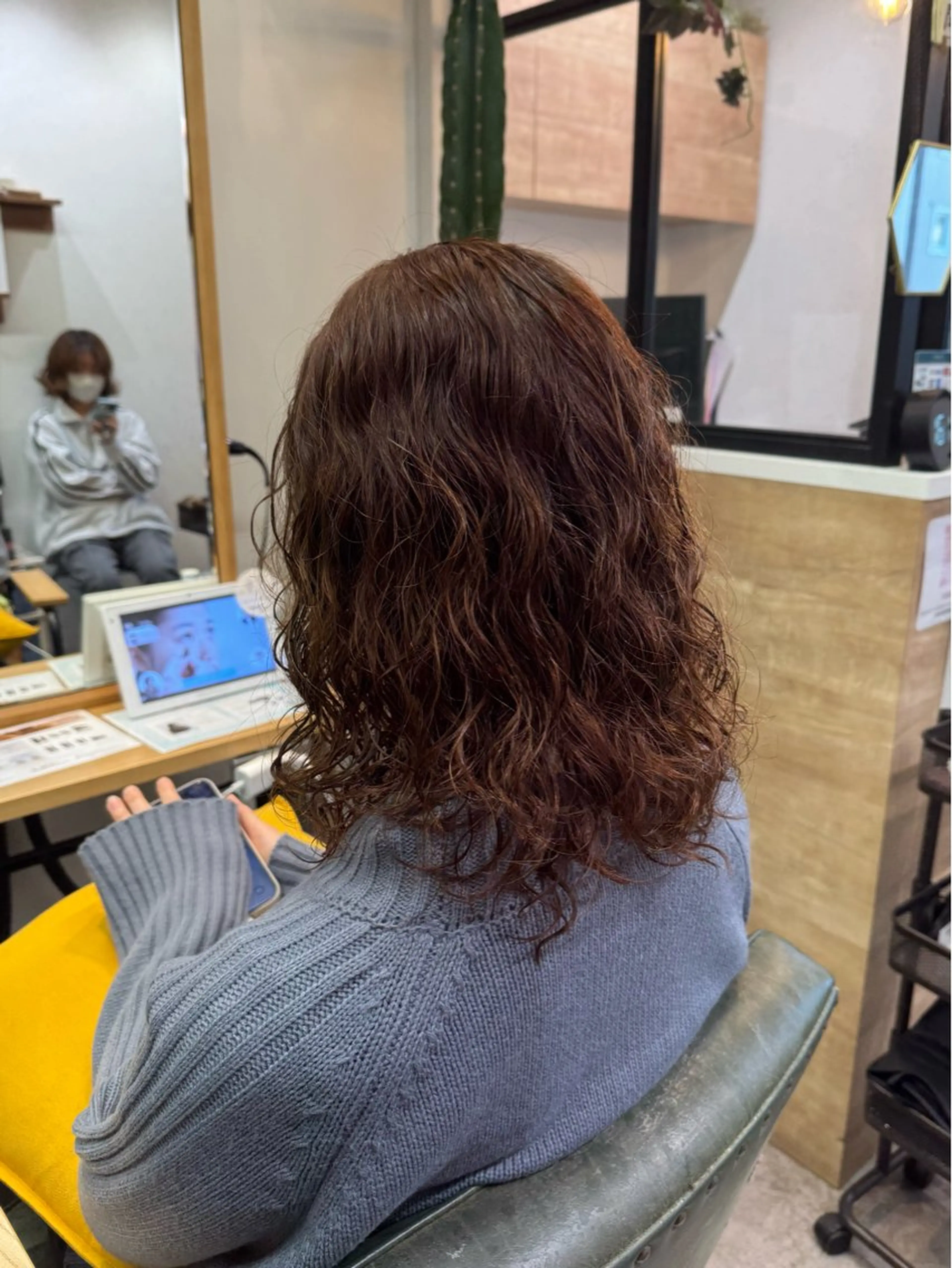 セミロング パーマ 縮毛矯正/エクステ ヘアアレンジ/ひふみのヘアスタイル