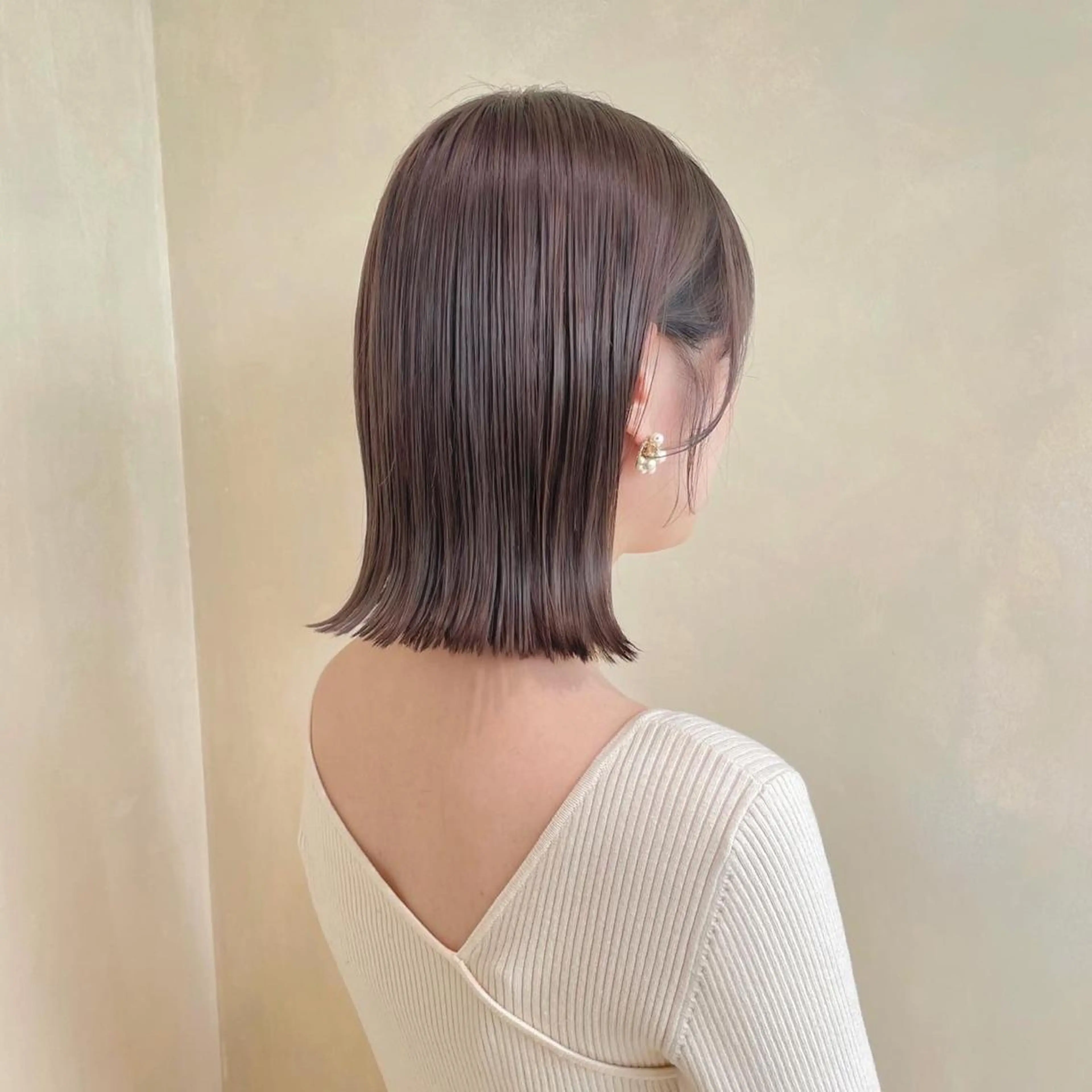ミディアム カラー オレンジ MURANAKA RYOのヘアスタイル