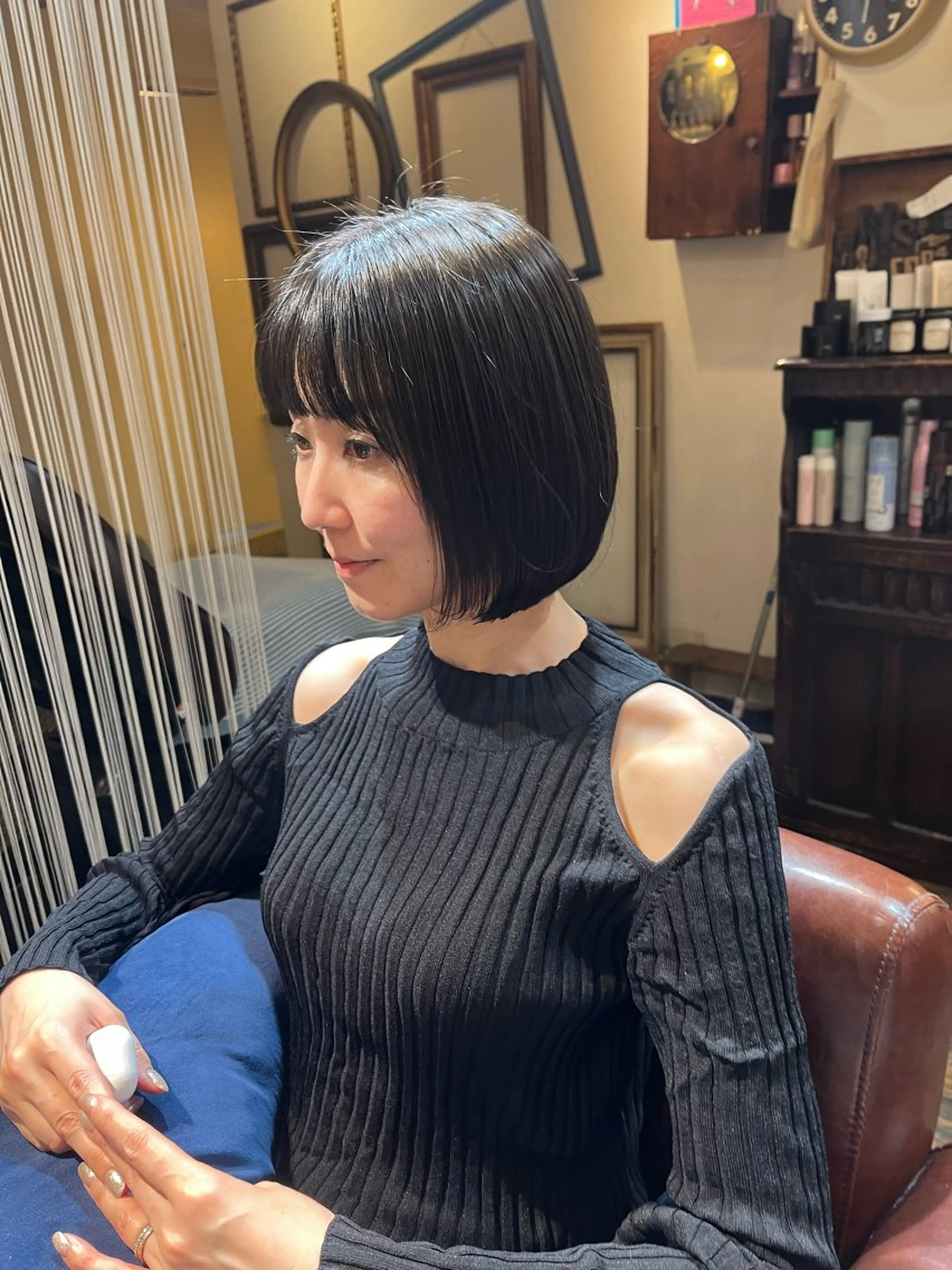 ショート カラー 透明感カラー ボブ 朝が楽なパーマ 🌱ショート/緒方椋のヘアスタイル