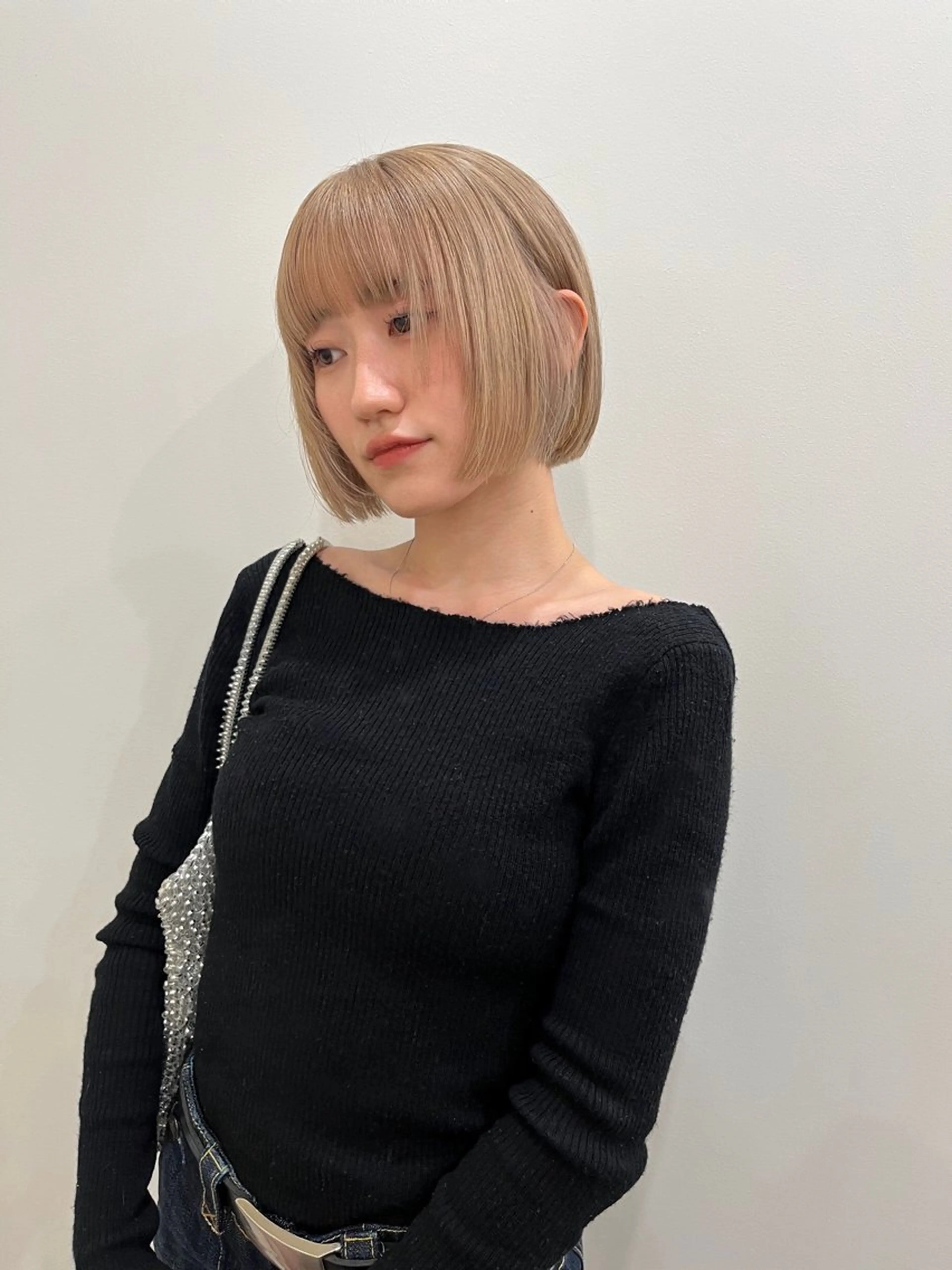 ショート カラー ブロンド ヘアセット🎀パーマ Tsubasaのヘアスタイル