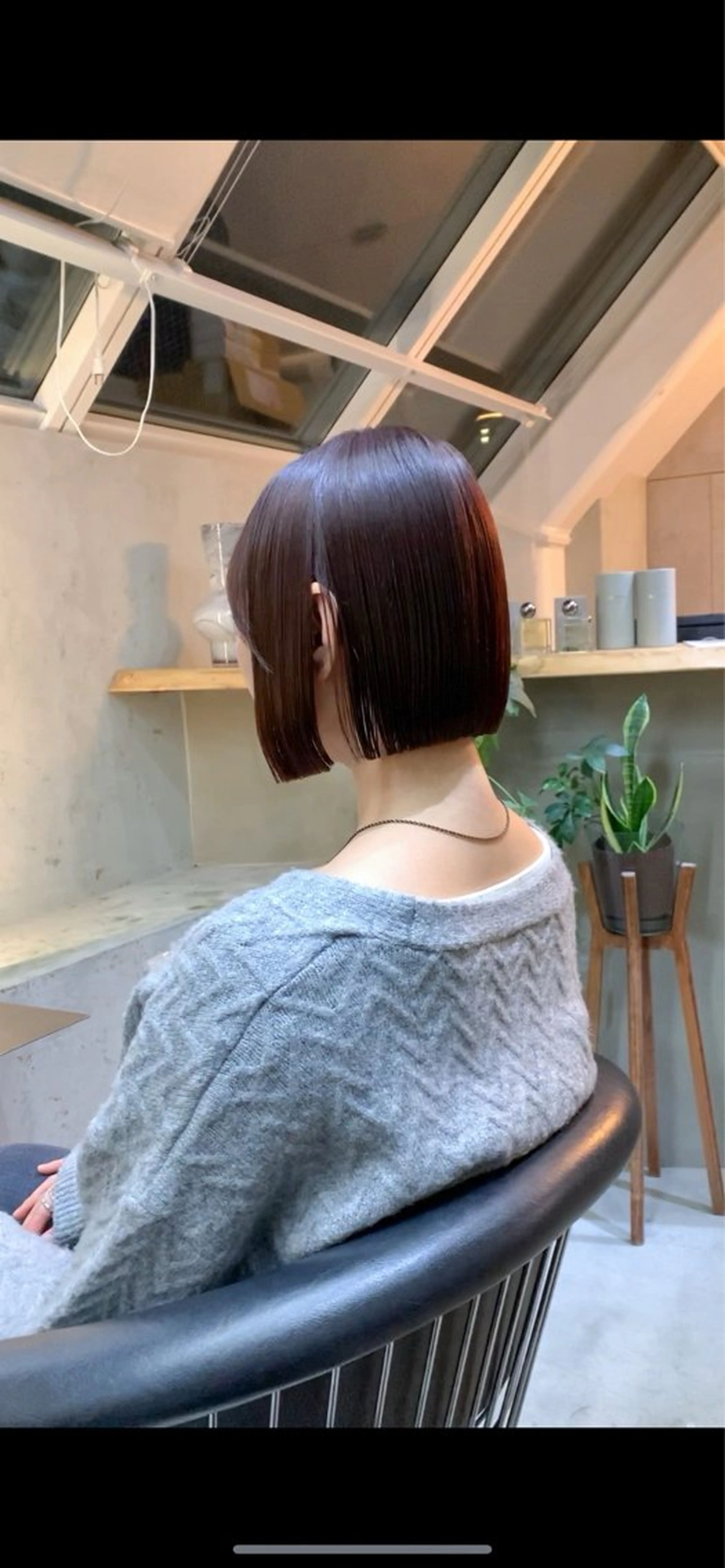 ミディアム 切りっぱなしボブ ボブ 似合わせカット 外ハネヘア カット 縮毛矯正 トリートメント ボブ/くびれボブ/ 髪質改善/Ru-kaのヘアスタイル
