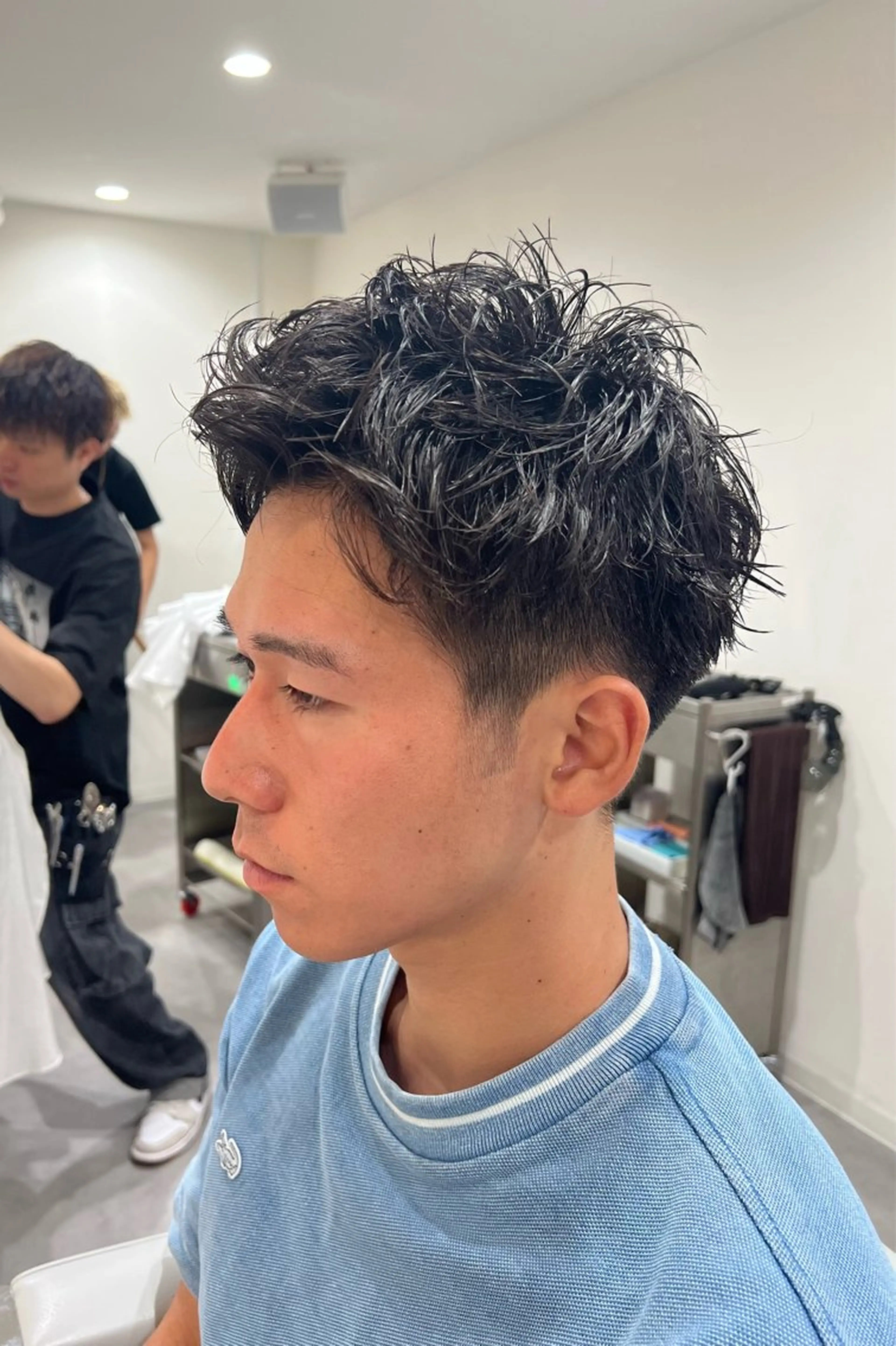 パーマ メンズ メンズパーマ スパイキーショート カット パーマ Men's NAM 八角のヘアスタイル