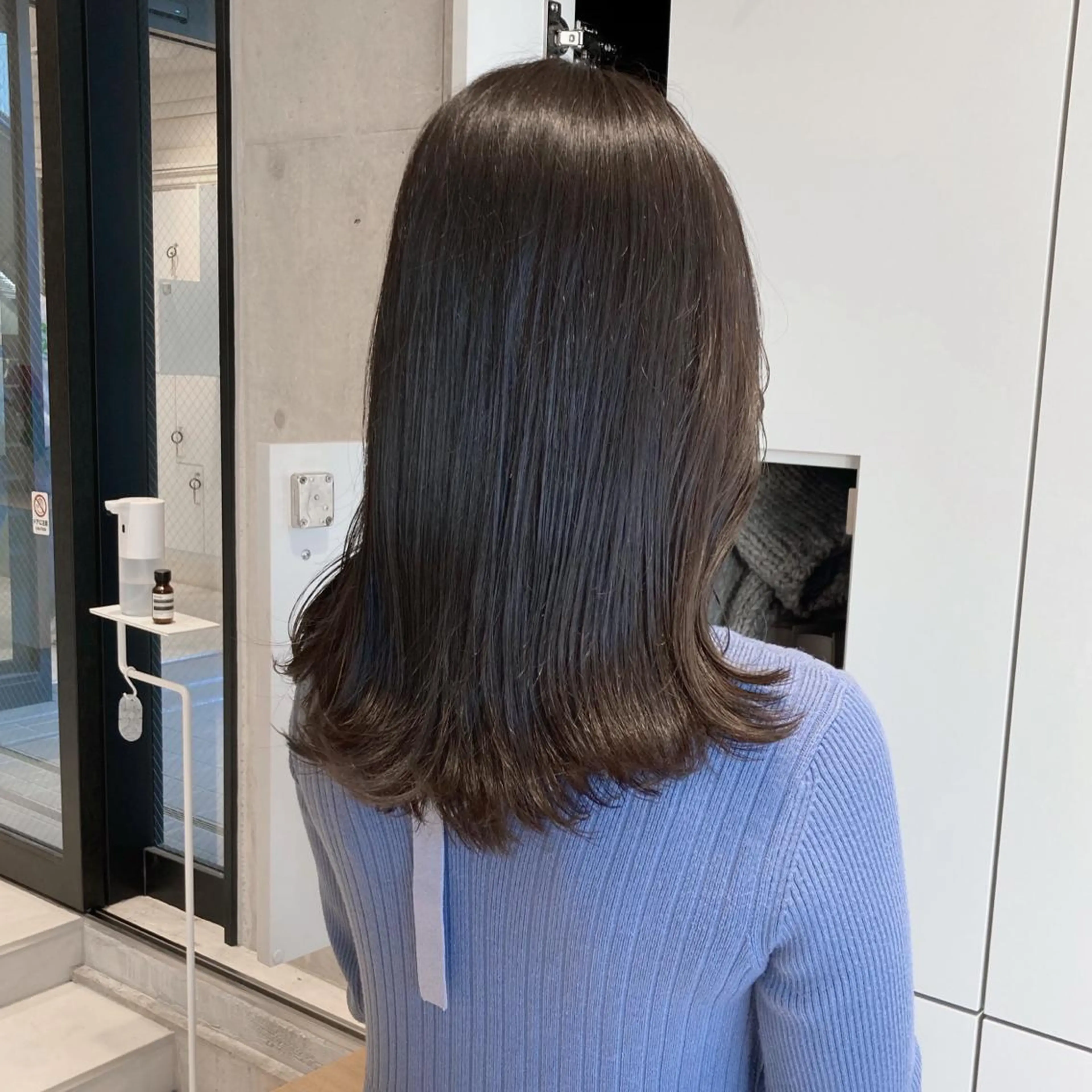 ミディアム カラー グレージュ 髪質改善 トリートメント MURANAKA RYOのヘアスタイル