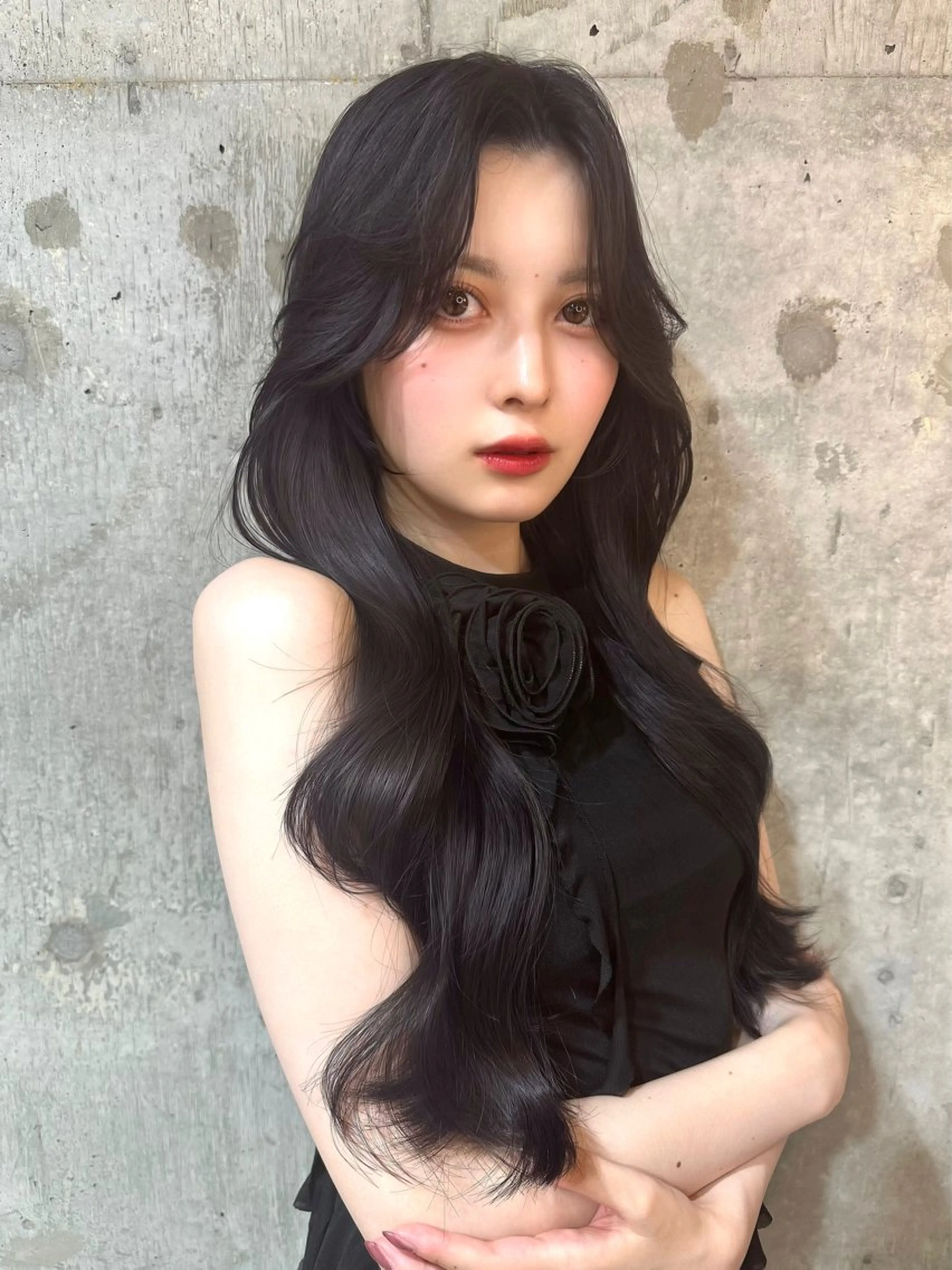 ロング カラー カット ヘアカラー トリートメント ヘッドスパ ヘアセット 新宿/韓国レイヤー 髪質改善カラー/角所のヘアスタイル