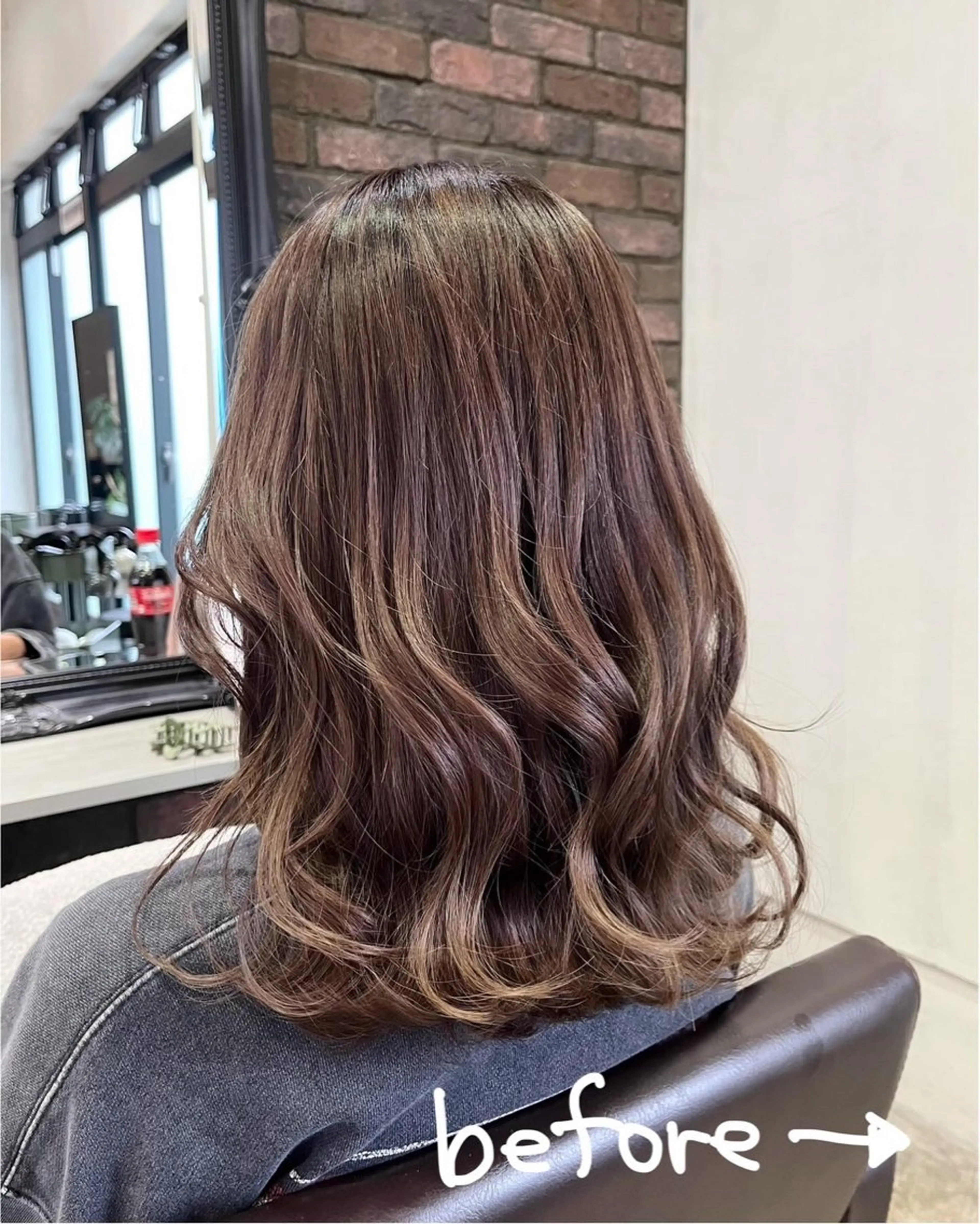 カラー ブリーチ ブラウンカラー 透明感カラー 髪質改善×ブリーチ 無しWカラー🫧天神のヘアスタイル