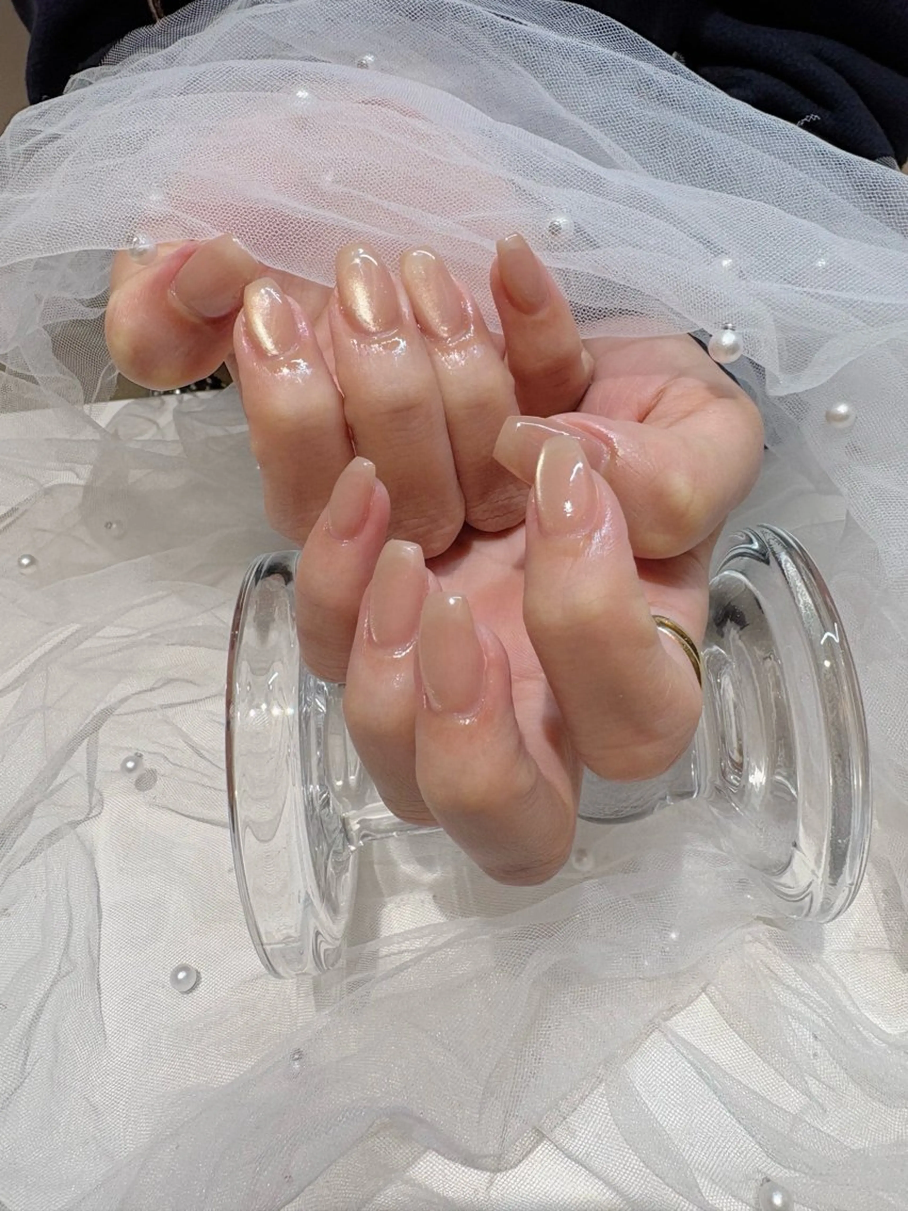 ネイル 黄色 ハンドネイル マグネット/心斎橋 LoLo.カレラのネイルデザイン