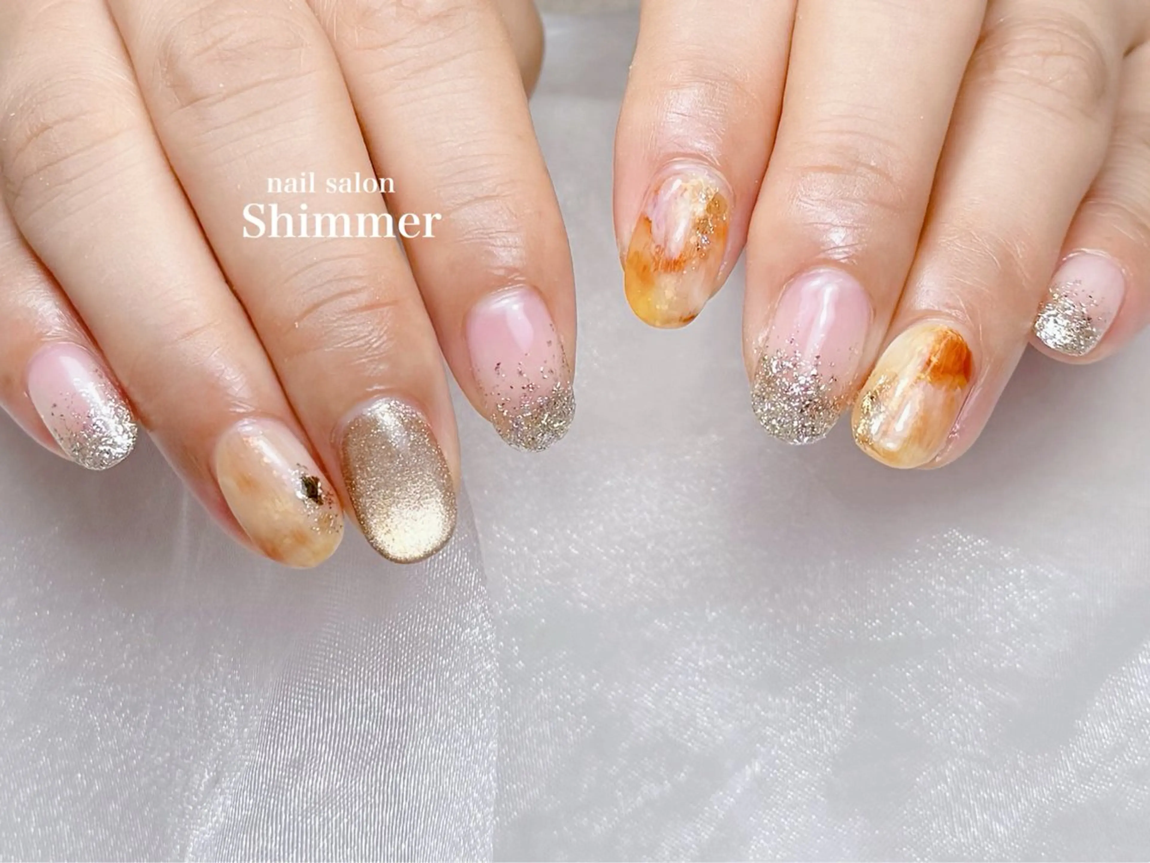 ネイル ハンドネイル Shimmer Risaのネイルデザイン