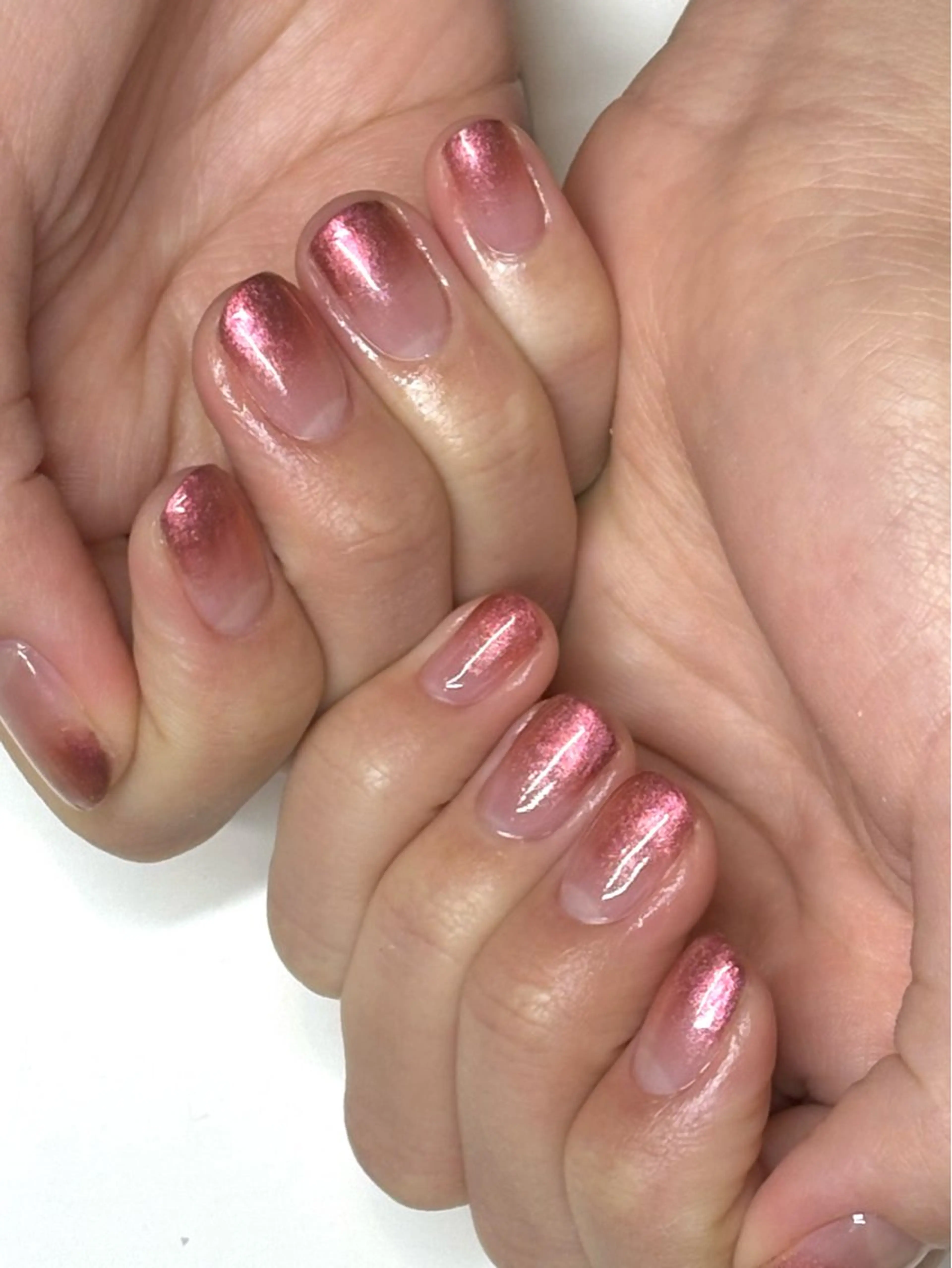 ネイル グラデーション ラメ(グリッター) ラメグラデーション ハンドネイル みぎた かのこのネイルデザイン