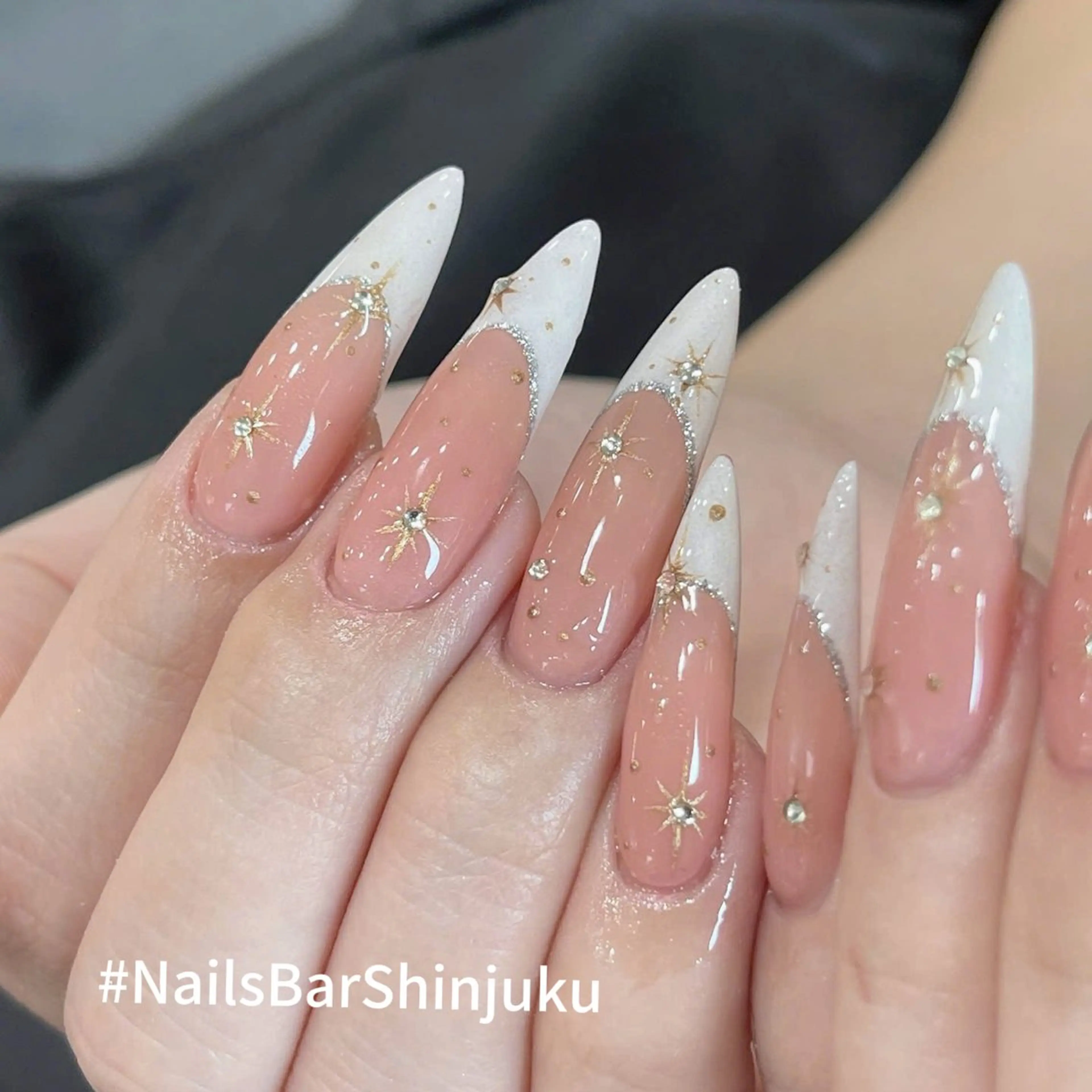 ネイル 長さ出し フレンチネイル ジェルネイル 韓国ネイル ロングネイル NAILS BAR SHINJUKUのネイルデザイン