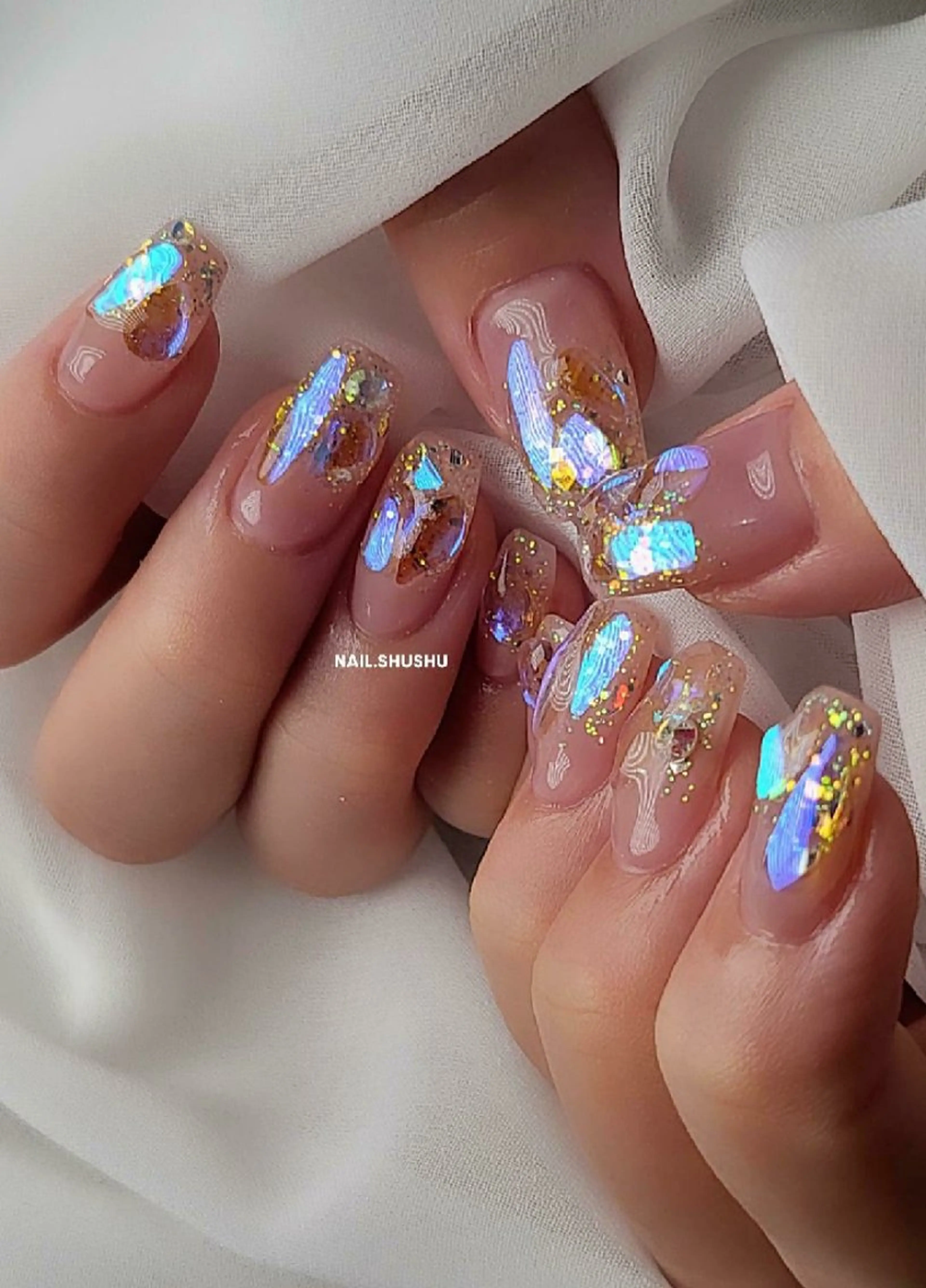 ネイル 持ち込み ニュアンスネイル ワンカラーネイル シンプルネイル 夏ネイル 3dパーツ/流行り 👧shushu❤️のネイルデザイン