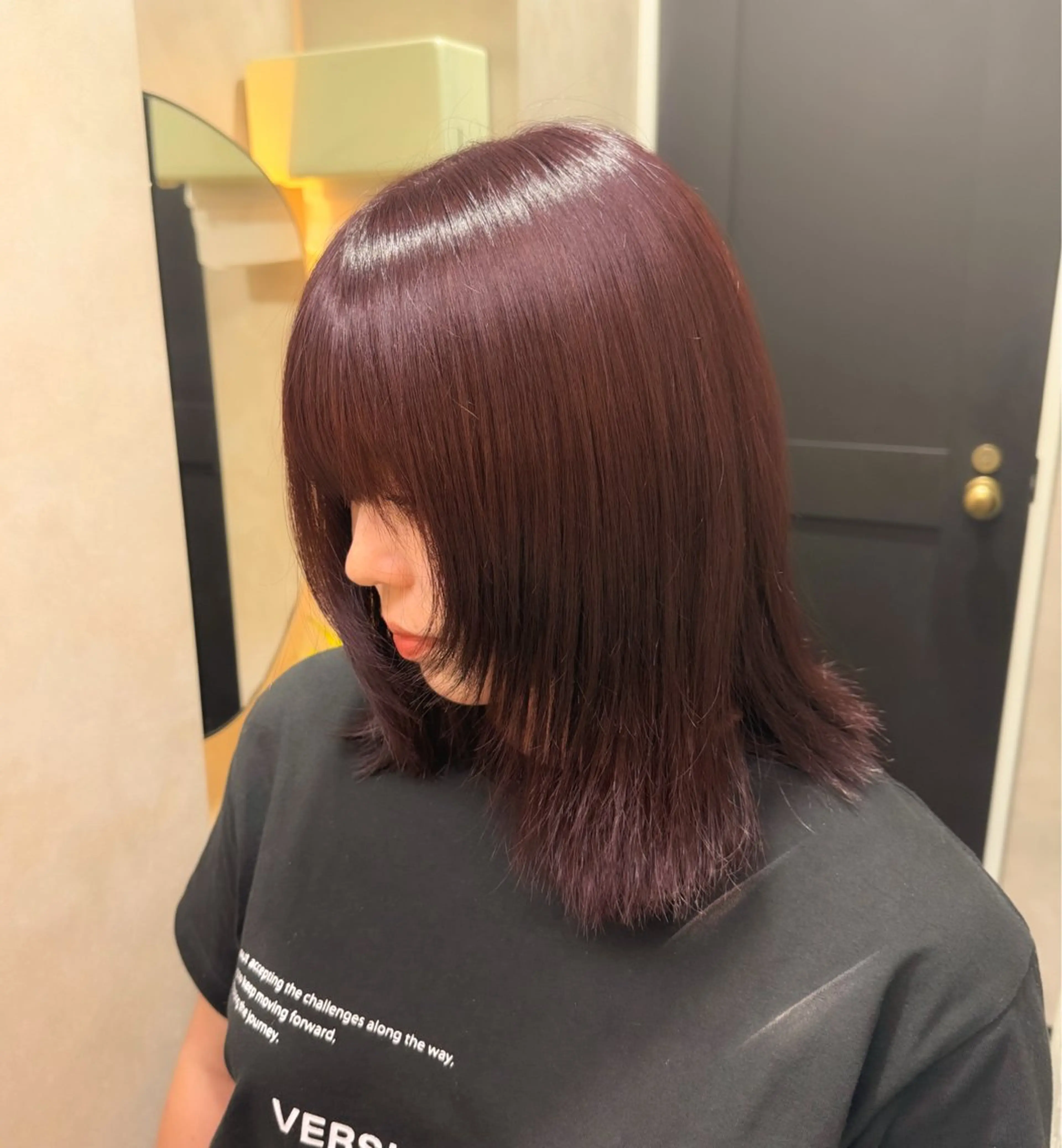 ミディアム カラー ヘアカラー トリートメント ヘッドスパ 🪐レイヤー/抜け感 カラー/加野彩果🪐のヘアスタイル