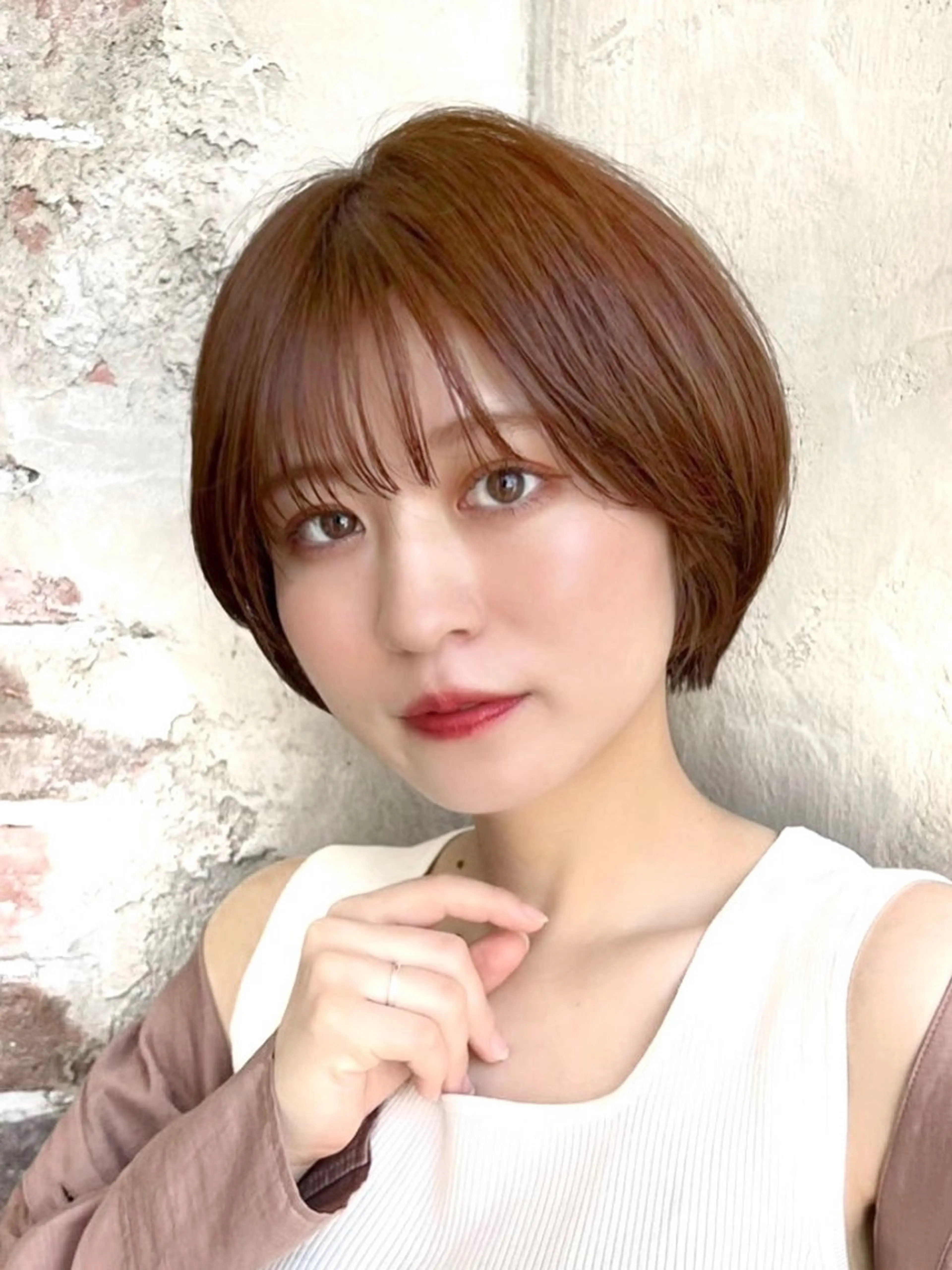 ショート カラー カット トリートメント 💍新宿ショート 💍岩田莉奈のヘアスタイル