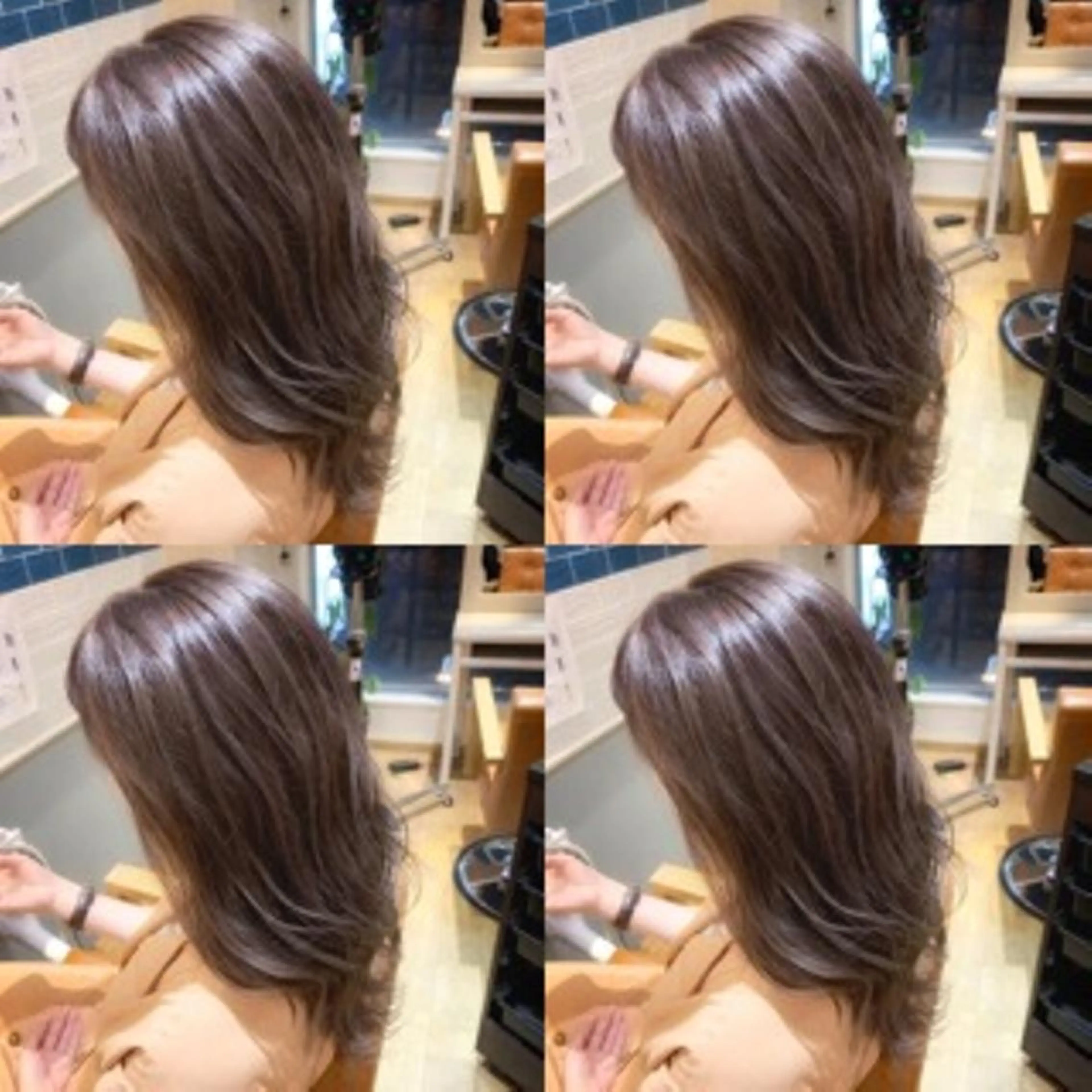 ミディアム セピアベージュ ✨髪質改善✖︎顔周り レイヤー✨ナカムラのヘアスタイル