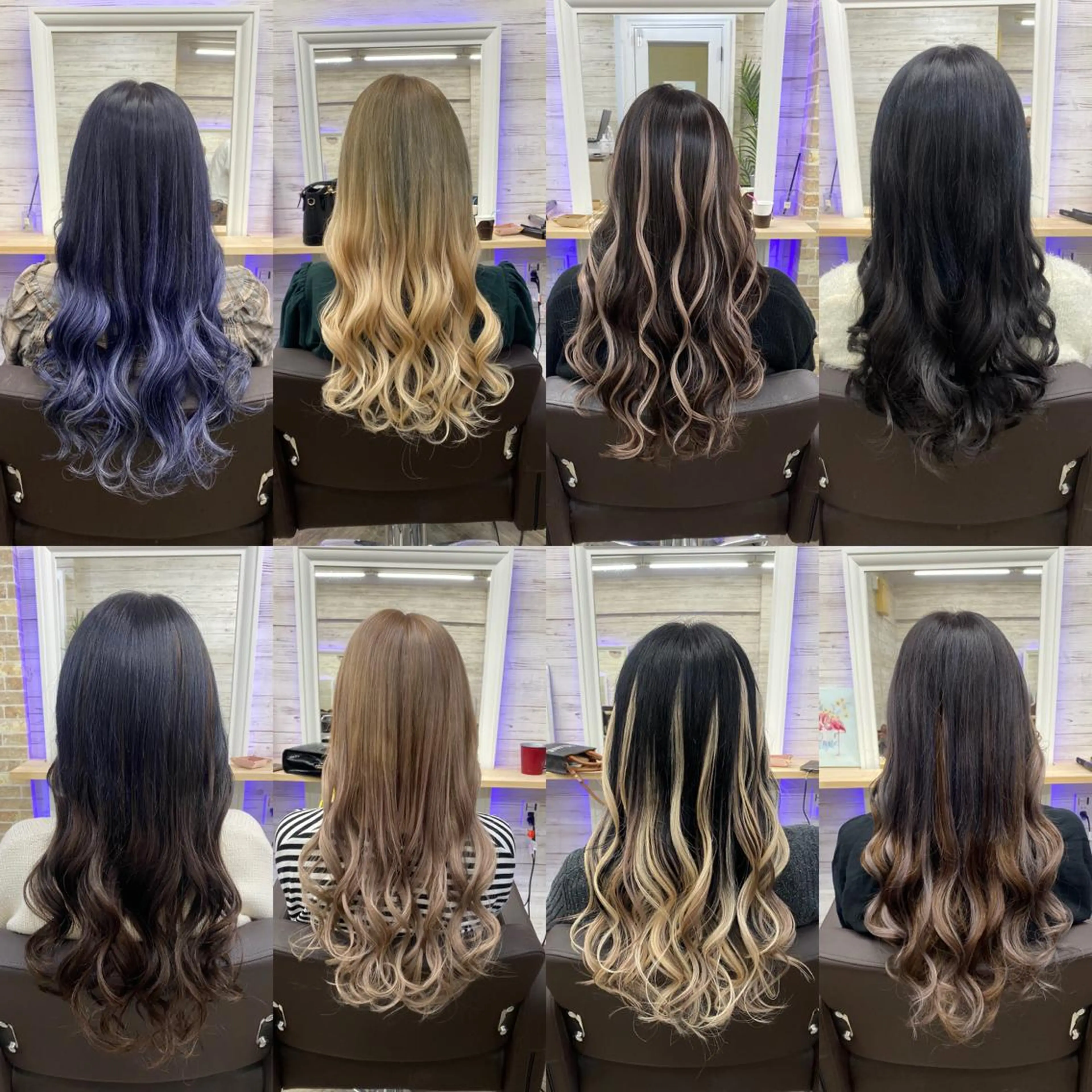ロング カラー ヘアアレンジ アイブロウ ショートボブ 編み込みエクステ シールエクステ バレイヤージュ ベージュカラー LAVENDIA 初音のヘアスタイル