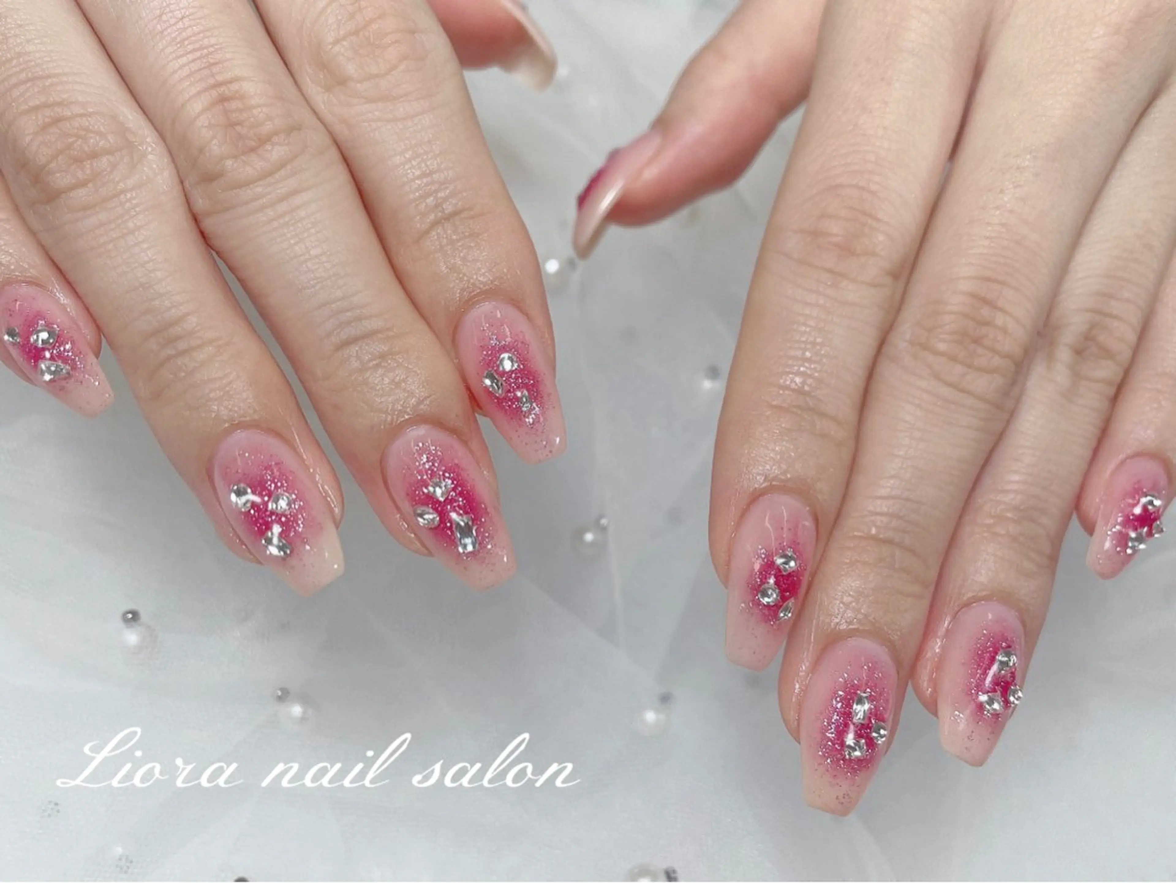 ネイル チークネイル フットネイル フレンチネイル ジェルネイル ガーリー Liora nail スカルプ専門店のネイルデザイン