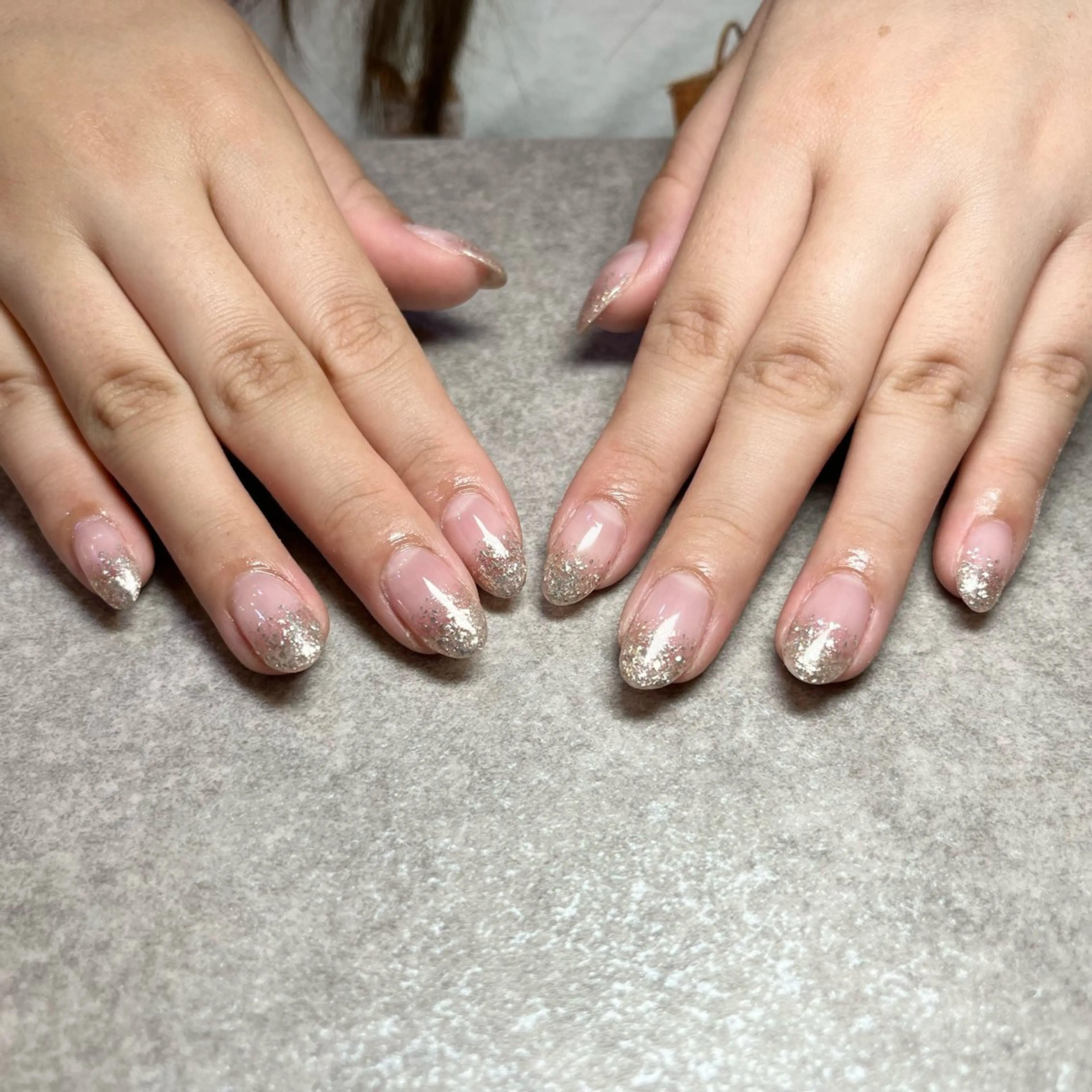 ネイル ラメ(グリッター) ラメグラデーション 🌻Sunrich Fuka🌻のネイルデザイン